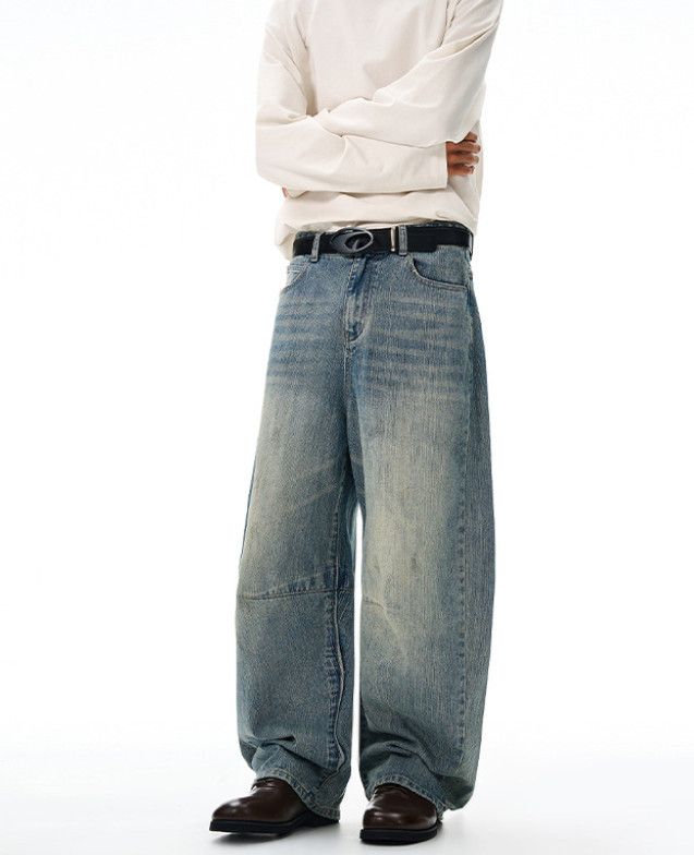 Japanese Brand American-style baggy wide-leg curved jeans for men Size US 32 / EU 48 - 1 Thumbnail