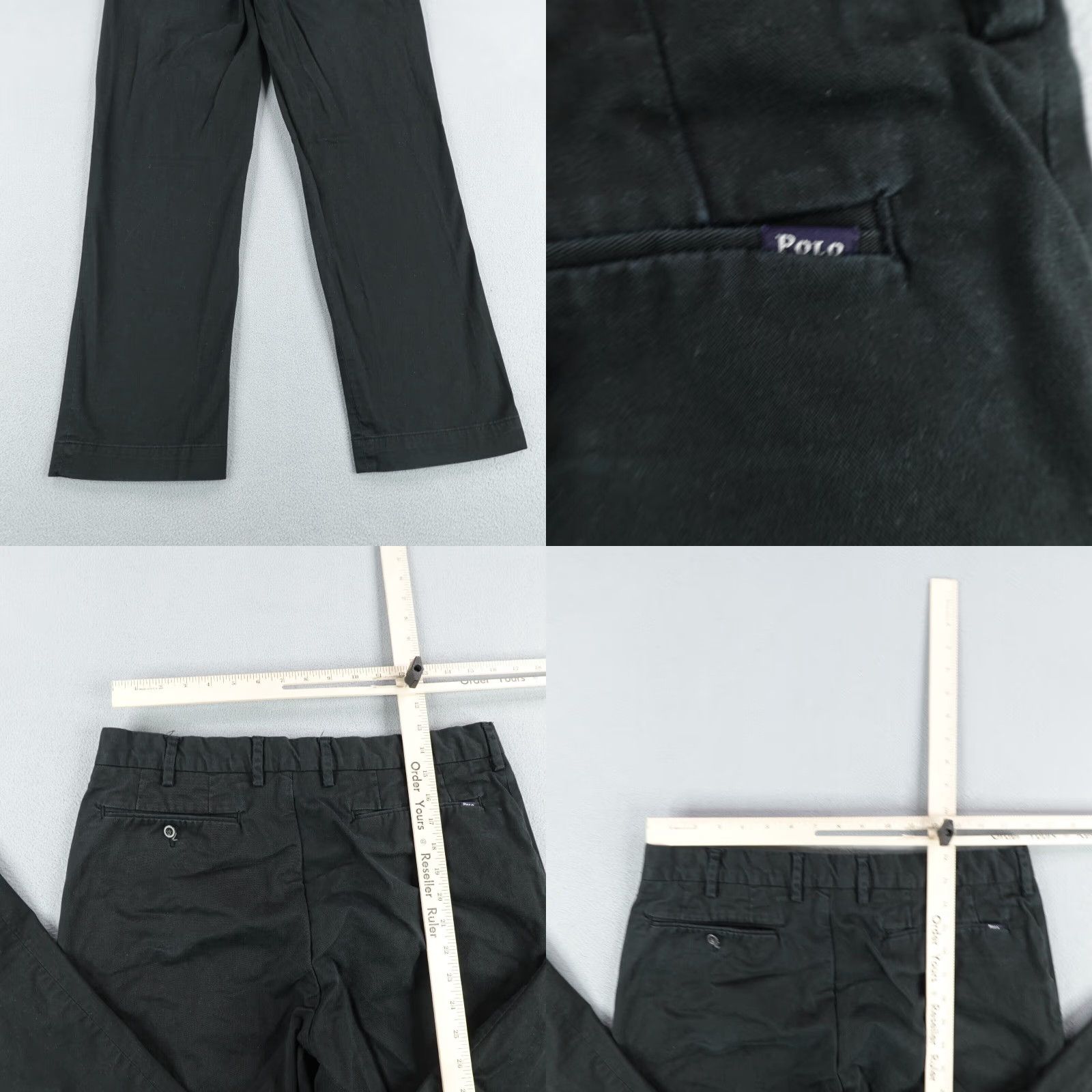 Polo Ralph Lauren VINTAGE Polo Ralph Lauren Pants Men's 34x32 Chino Straight Leg Classic Fit Black Cotton Spandex Preppy Size US XS / EU 42 / 0 - 8 Thumbnail