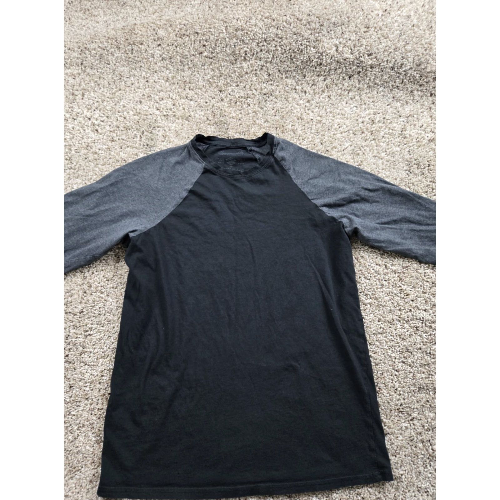 Vintage PACT Shirt Mens Small Black Gray Raglan Sleeve Crewneck Organic Cotton Pullover Size US S / EU 44-46 / 1 - 3 Thumbnail