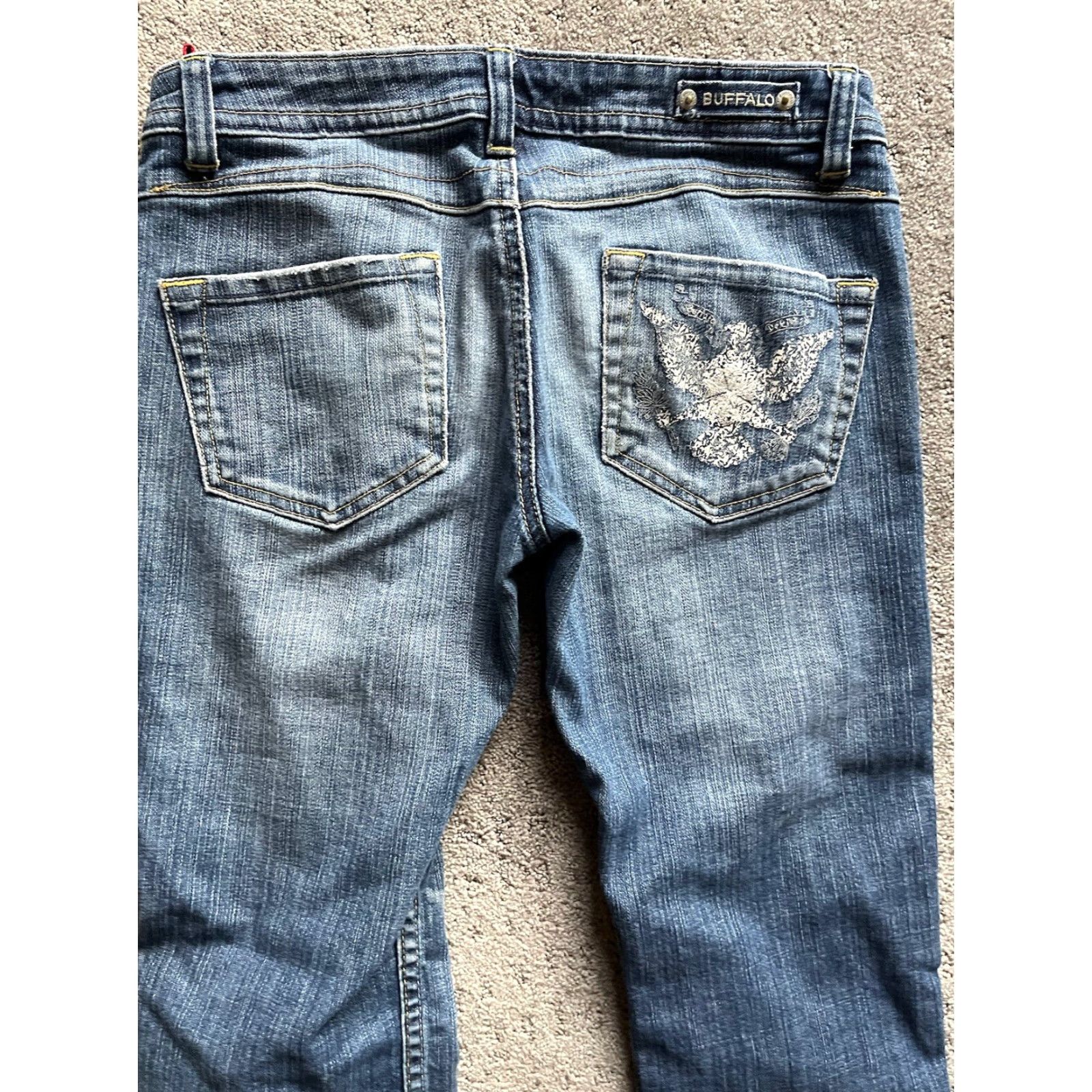 Buffalo David Bitton VINTAGE Buffalo David Bitton Pure Jeans 27 Flared Leg Womens Jeans 27 Blue 28 Inseam Ultra Low Rise Size 27" / US 4 / IT 40 - 2 Thumbnail