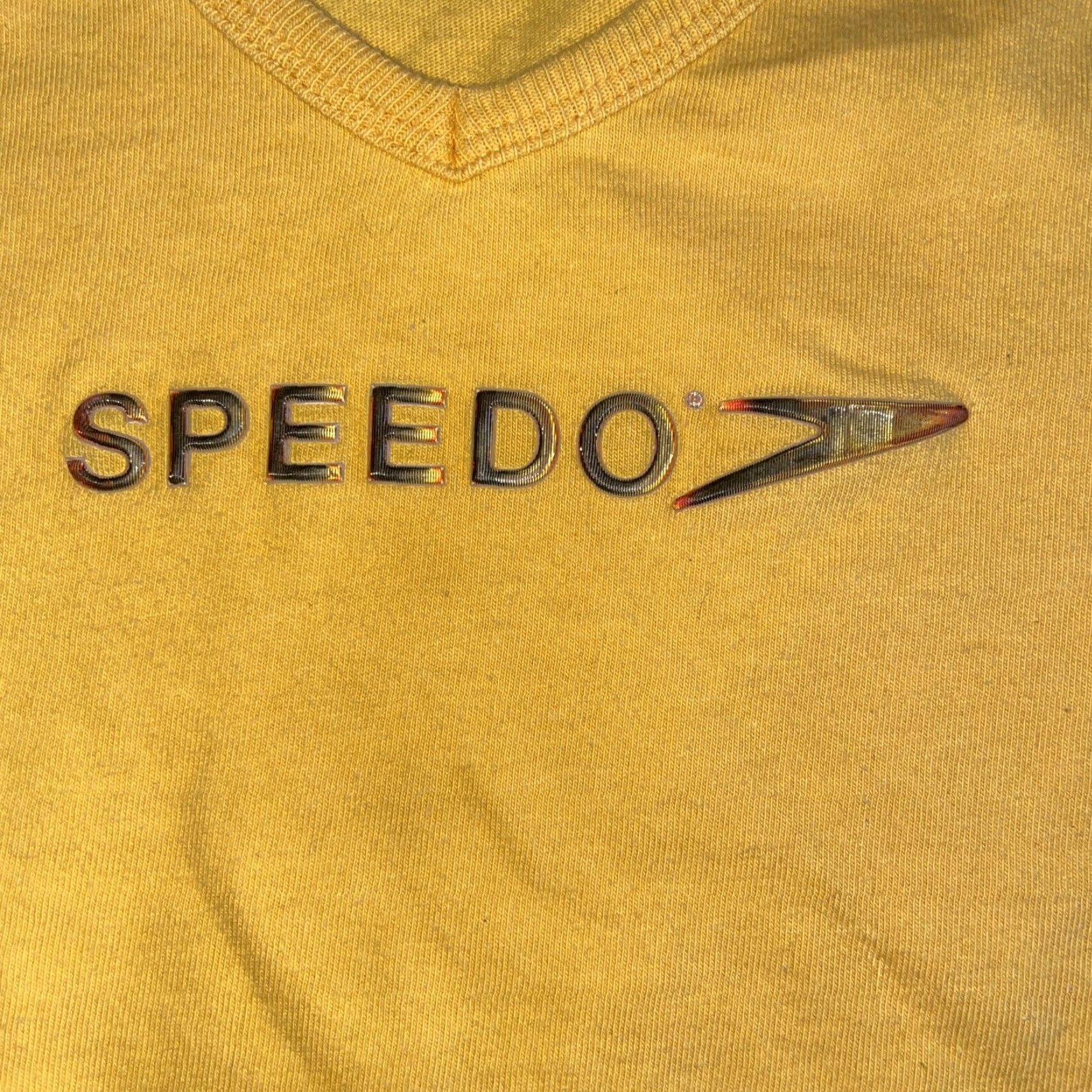 Speedo VINTAGE Speedo Women Shirt Womens V-Neck T-Shirt Yellow M Adult Modern/Basic Size M / US 6-8 / IT 42-44 - 2 Thumbnail