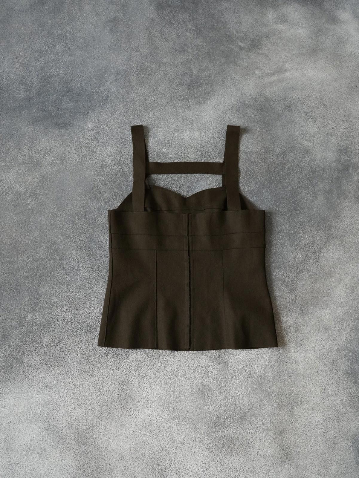 Miu Miu F/W 2006 Miu Miu Runway Wool Corset Cropped Top Size XS Size XS / US 0-2 / IT 36-38 - 7 Thumbnail