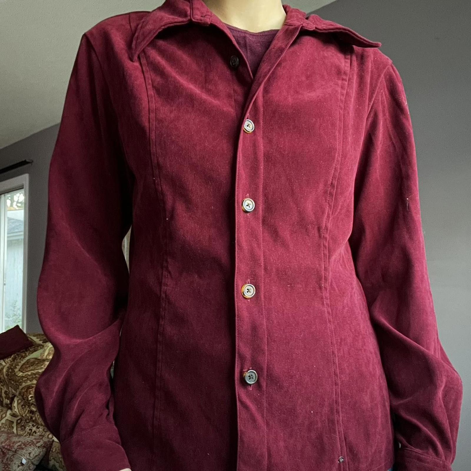 Other Deep red button blazer thin jacket perfect for layering Size S / US 4 / IT 40 - 4 Thumbnail