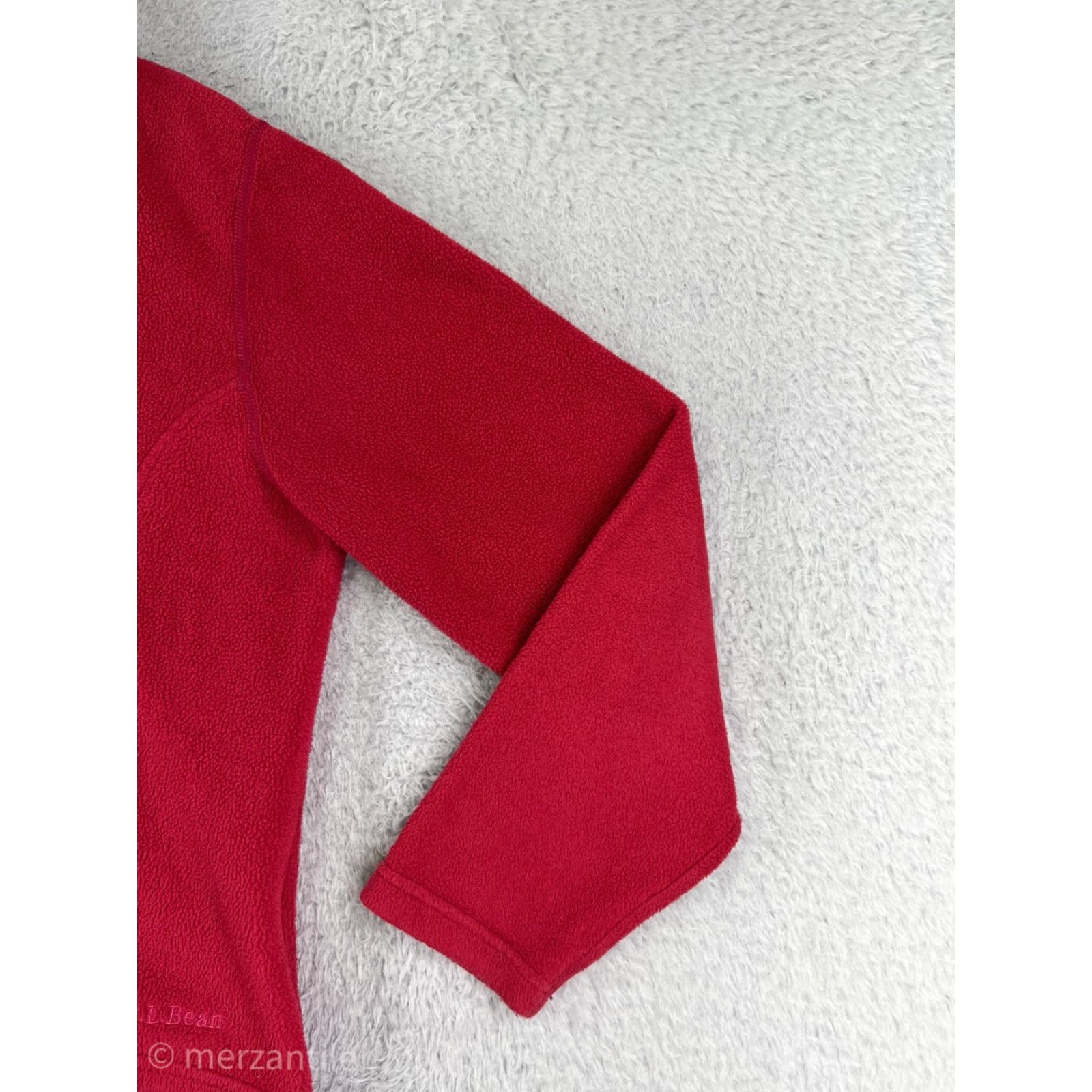 Vintage VINTAGE L.L. Bean Sweater Women Full Zip Mediun RedFleece Pockets Mock Neck Size M / US 6-8 / IT 42-44 - 5 Thumbnail