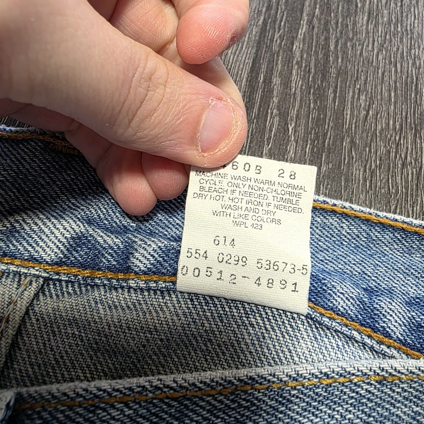 Levi's VINTAGE Levi's 512 Slim Jeans Regular Men 33x33 Blue Slim Fit USA 90s Mens jeans Size US 33 - 7 Thumbnail