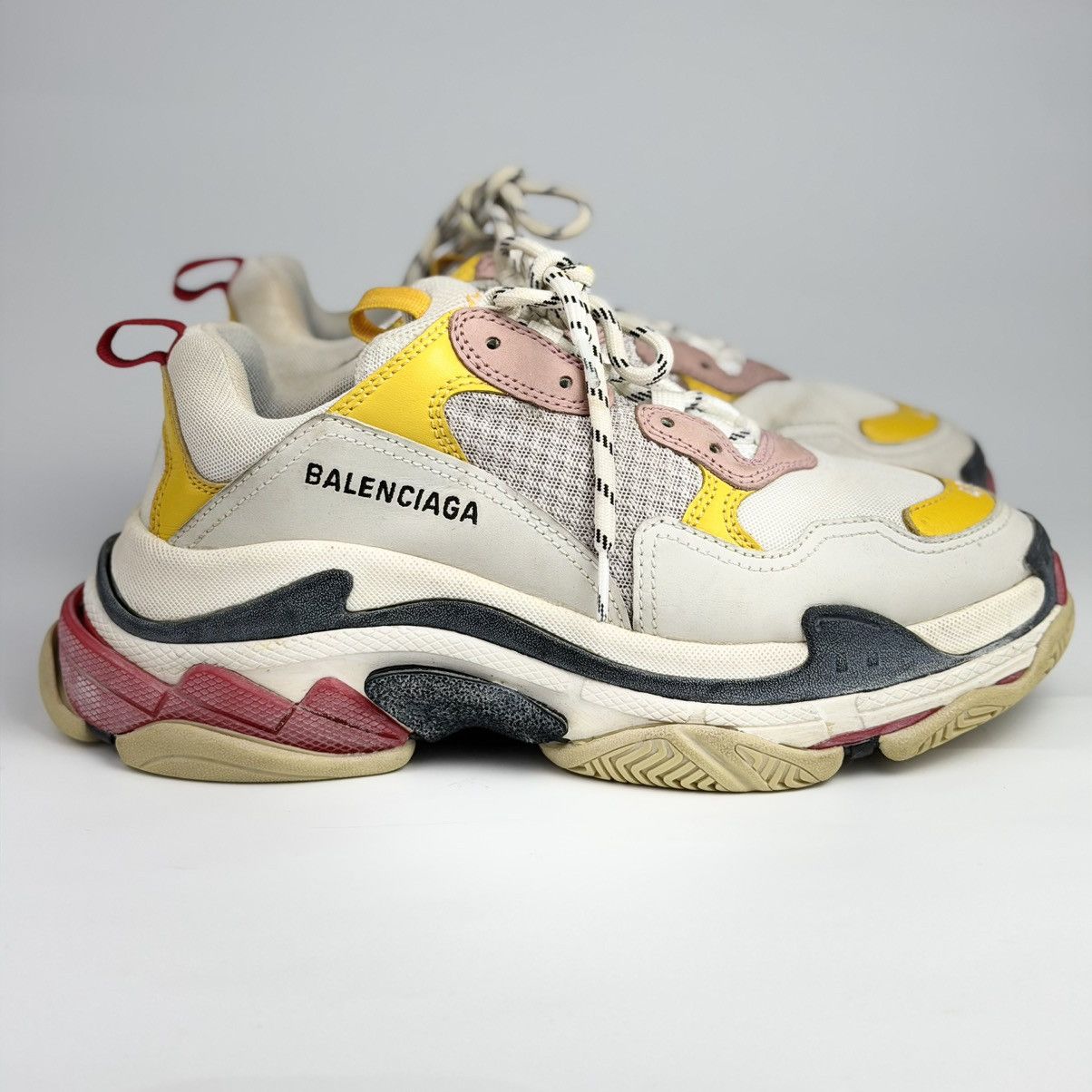 Balenciaga Balenciaga Triple S White Yellow Red Size US 7 / EU 40 - 2 Thumbnail