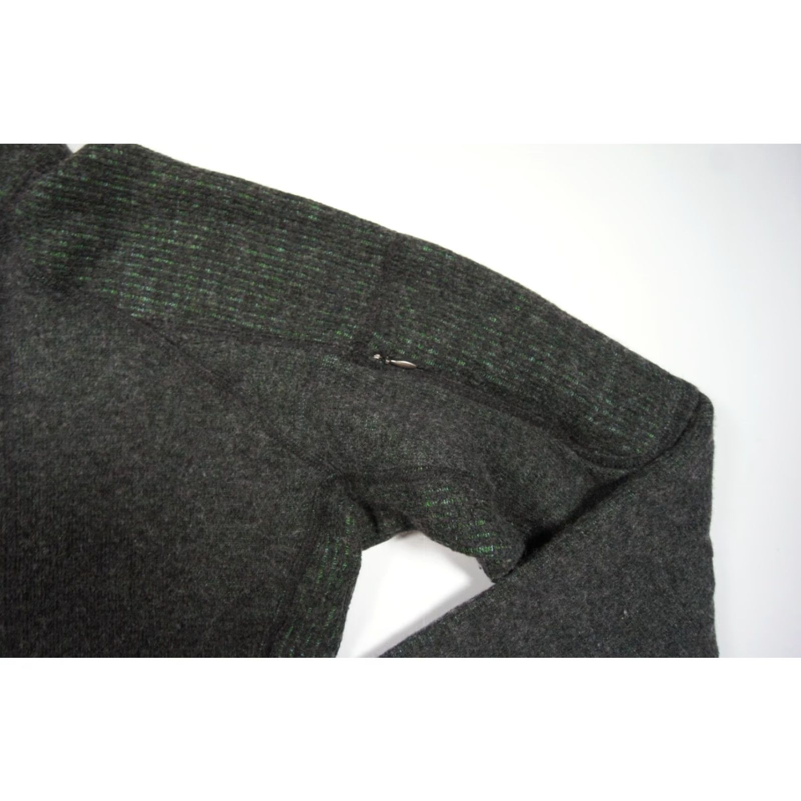 Mountain Hardwear VINTAGE Mountain Hardwear Jacket Womens Large Gray Knit Wool Blend Lightweight Outdoors Size L / US 10 / IT 46 - 3 Thumbnail
