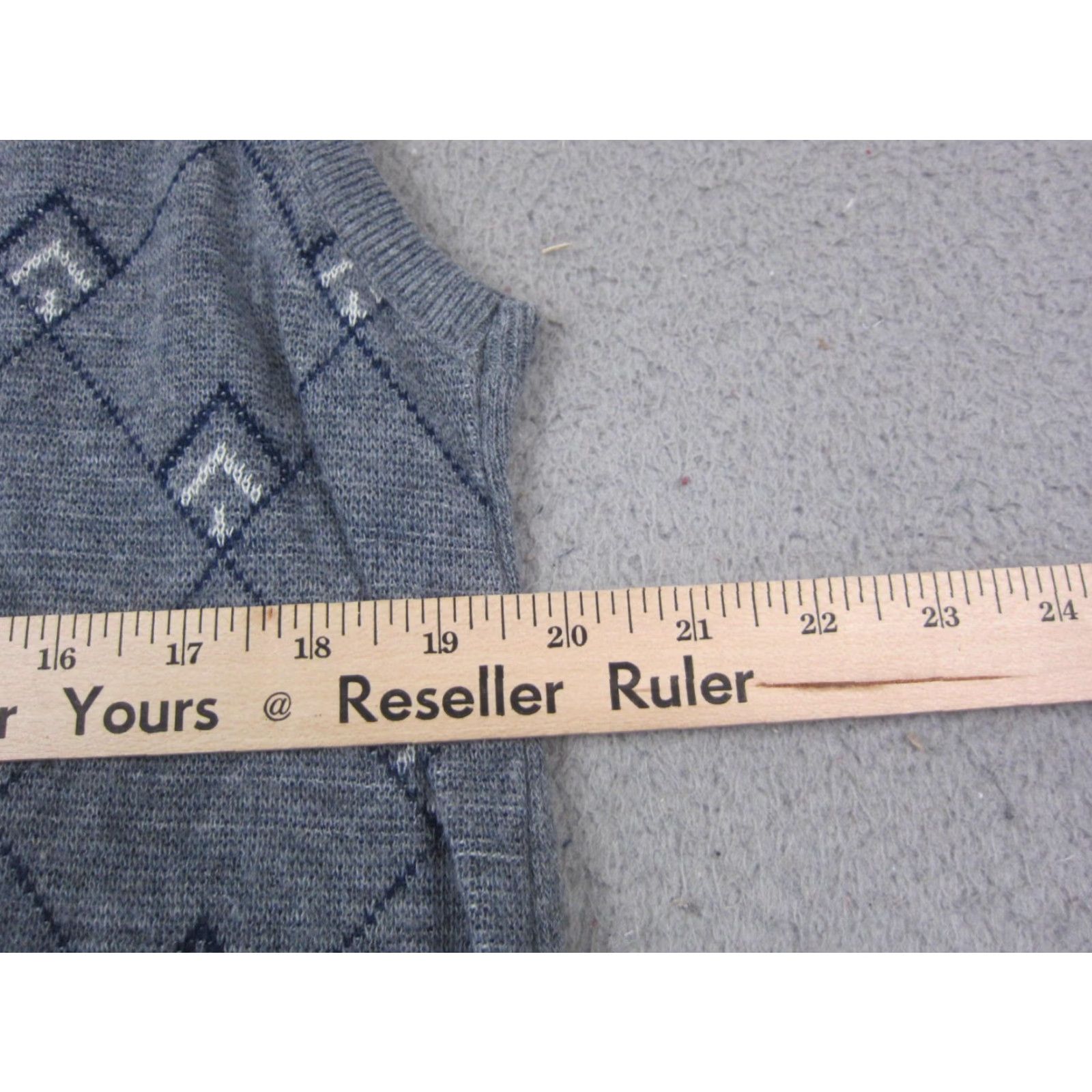 Vintage VINTAGE Puritan Sweater Vest Mens L Blue Argyle Knit V-Neck USA 70s Dress, Casual, Workwear, Business, Formal, Party/Cocktail Size US L / EU 52-54 / 3 - 5 Thumbnail