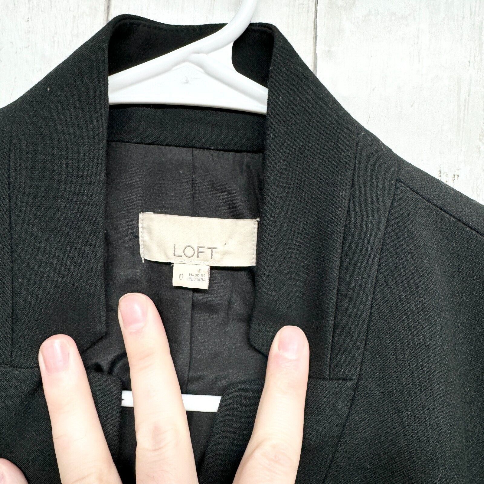 Loft Ann Taylor Loft 0 Single Button Blazer Long Sleeve Black Size XS / US 0-2 / IT 36-38 - 2 Thumbnail
