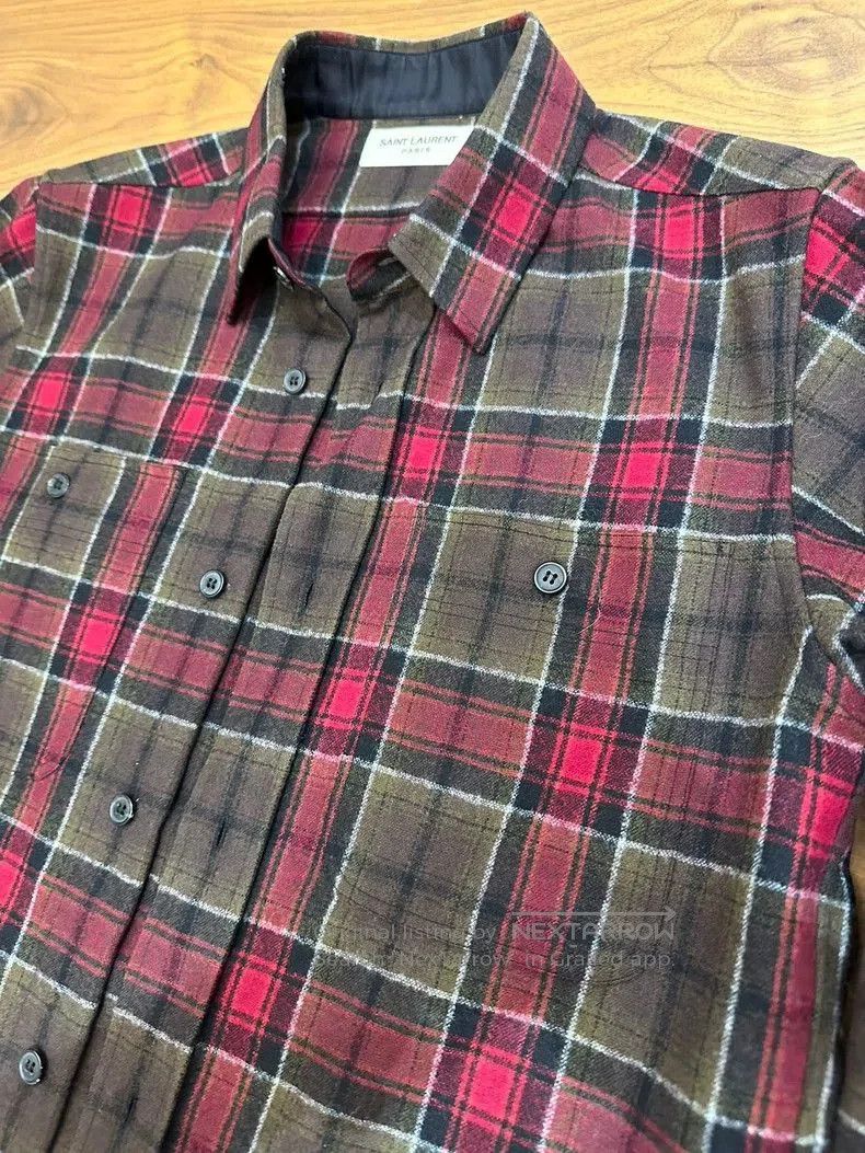 Other Saint Laurent 2013 Wool Plaid Shirt. Size US S / EU 44-46 / 1 - 2 Thumbnail
