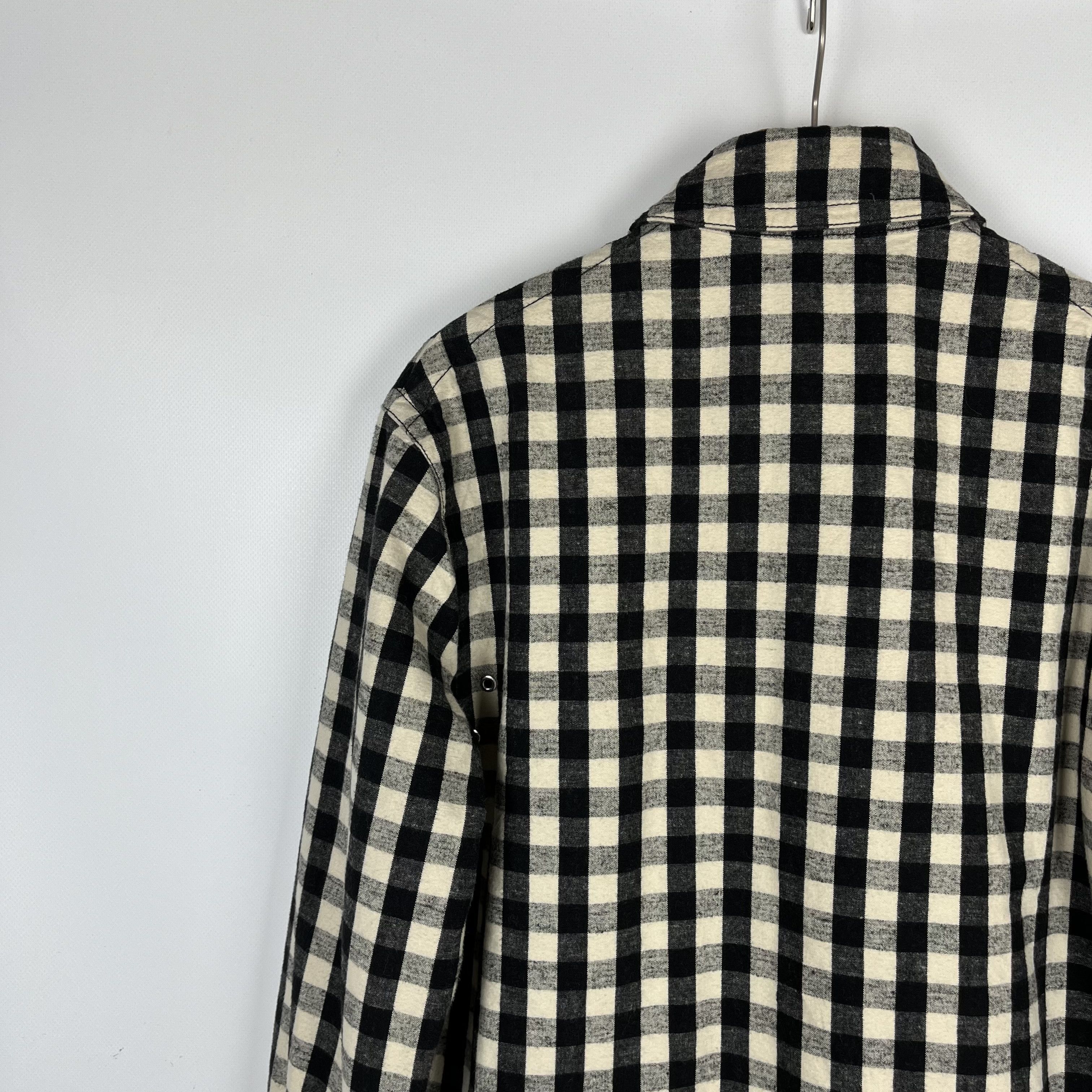 Helmut Lang Helmut Lang Oversized Gingham Flannel Overshirt Jacket Size XS / US 0-2 / IT 36-38 - 23 Thumbnail