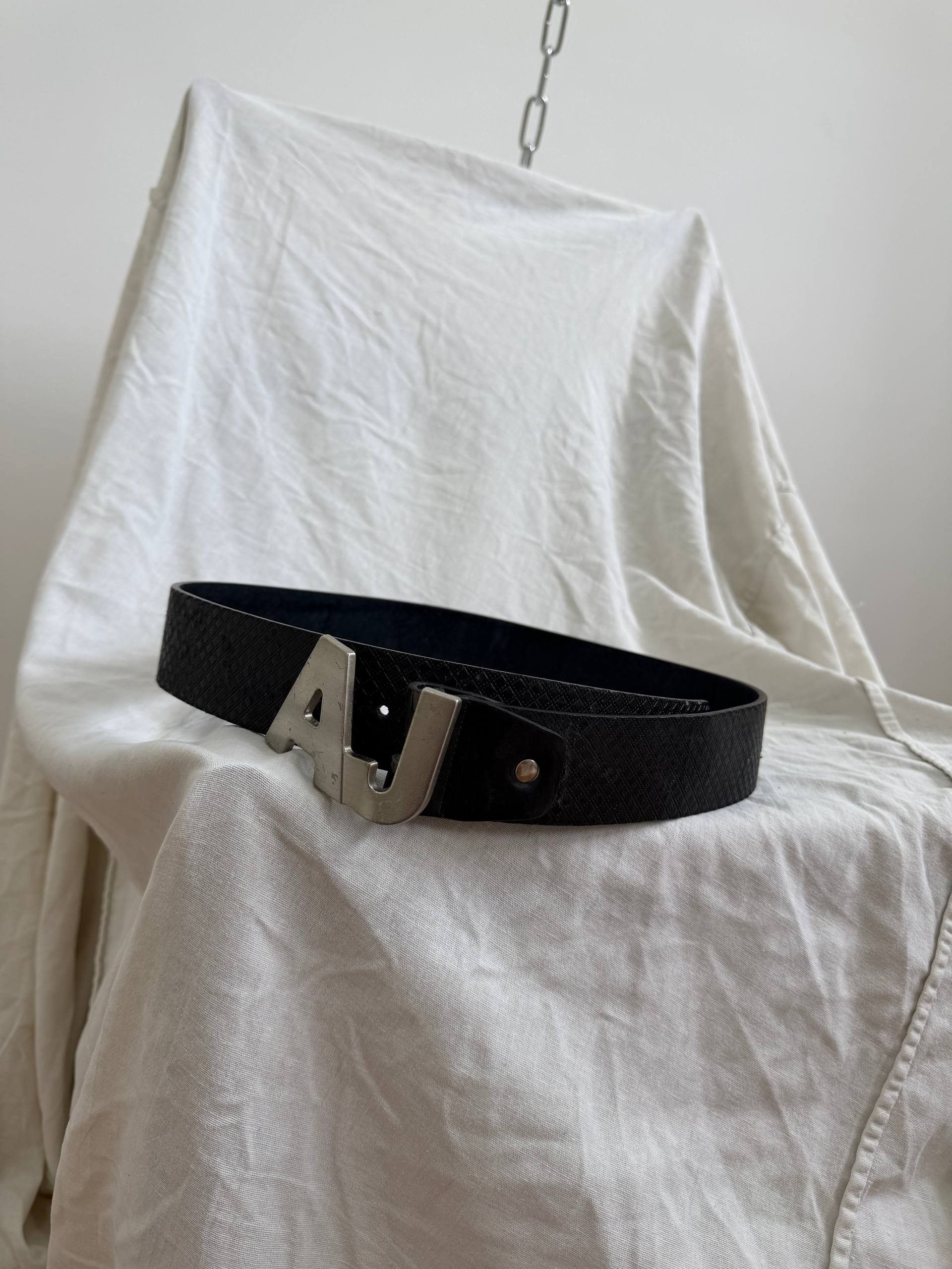 Armani Vintage Armani Jeans Big Logo Metal Logo Archive Belt Size ONE SIZE - 2 Thumbnail