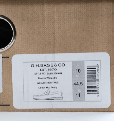G.H. Bass & Co. o1rshd Weejun Larson Penny Moccasins in Black / White Size US 11.5 / EU 44-45 - 13 Thumbnail