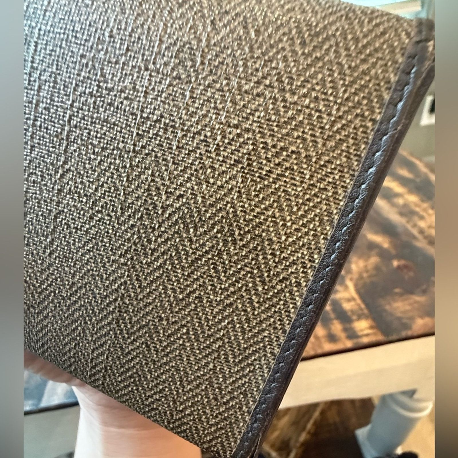 Bvlgari Bvlgari Tweed & Dark Brown Leather Wallet 14939661 Size ONE SIZE - 14 Thumbnail