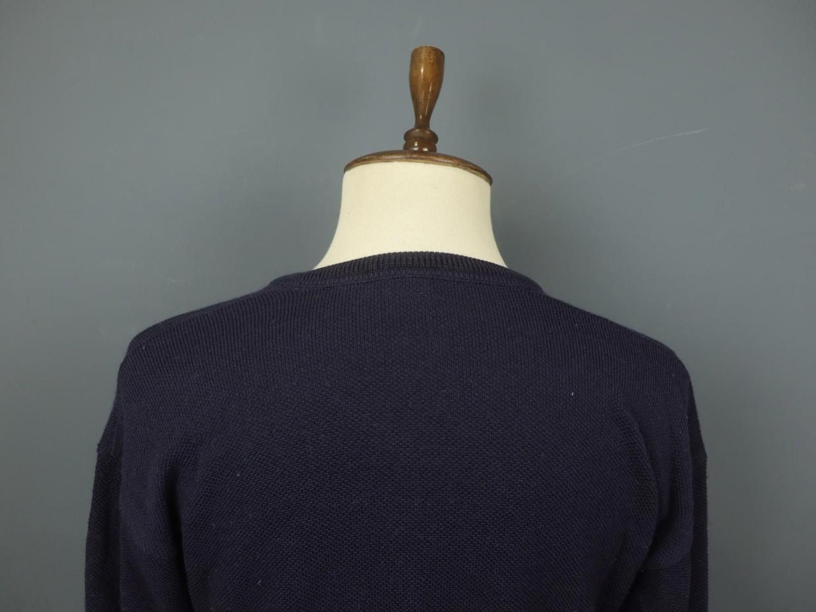 Lacoste Lacoste Navy Tight Knit V-Neck Pullover Sweater Size 7 Size US M / EU 48-50 / 2 - 9 Thumbnail