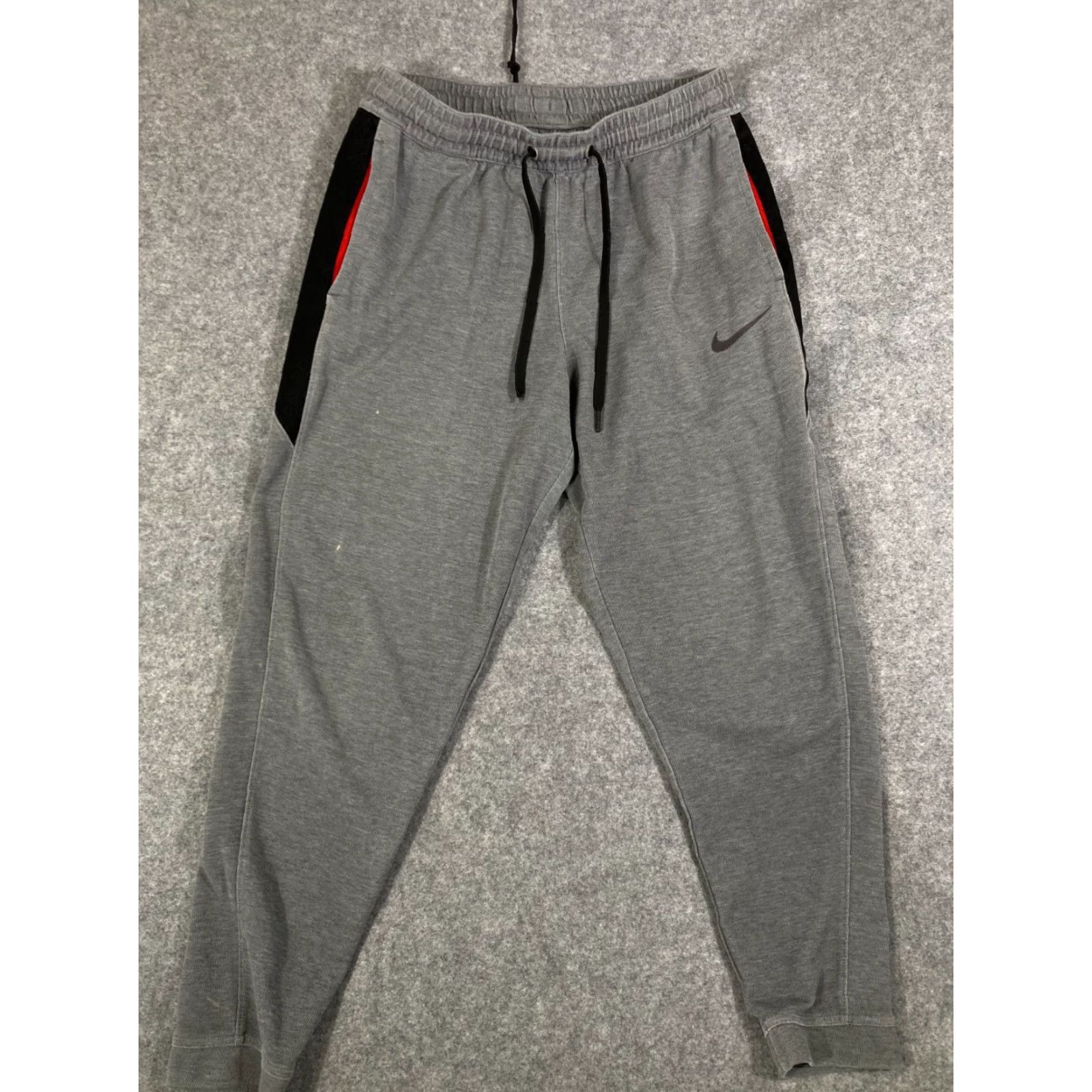 Nike Nike Dri-Fit Training Jogger Track Pants Mens Large Gray Drawstring Logo Pockets Size US 33 - 2 Thumbnail