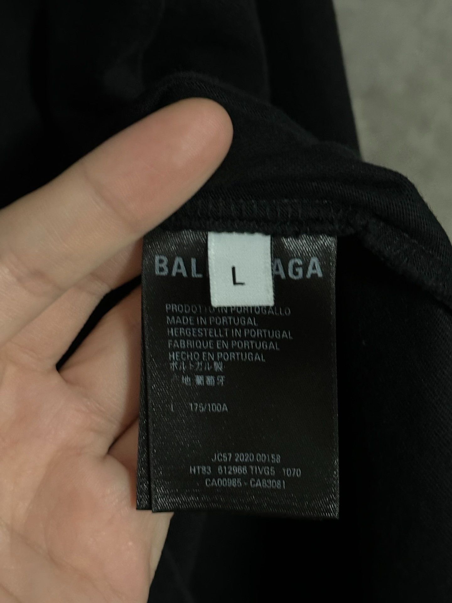 Balenciaga Balenciaga Black Loose Logo Short-Sleeve T-Shirt Size US L / EU 52-54 / 3 - 3 Thumbnail