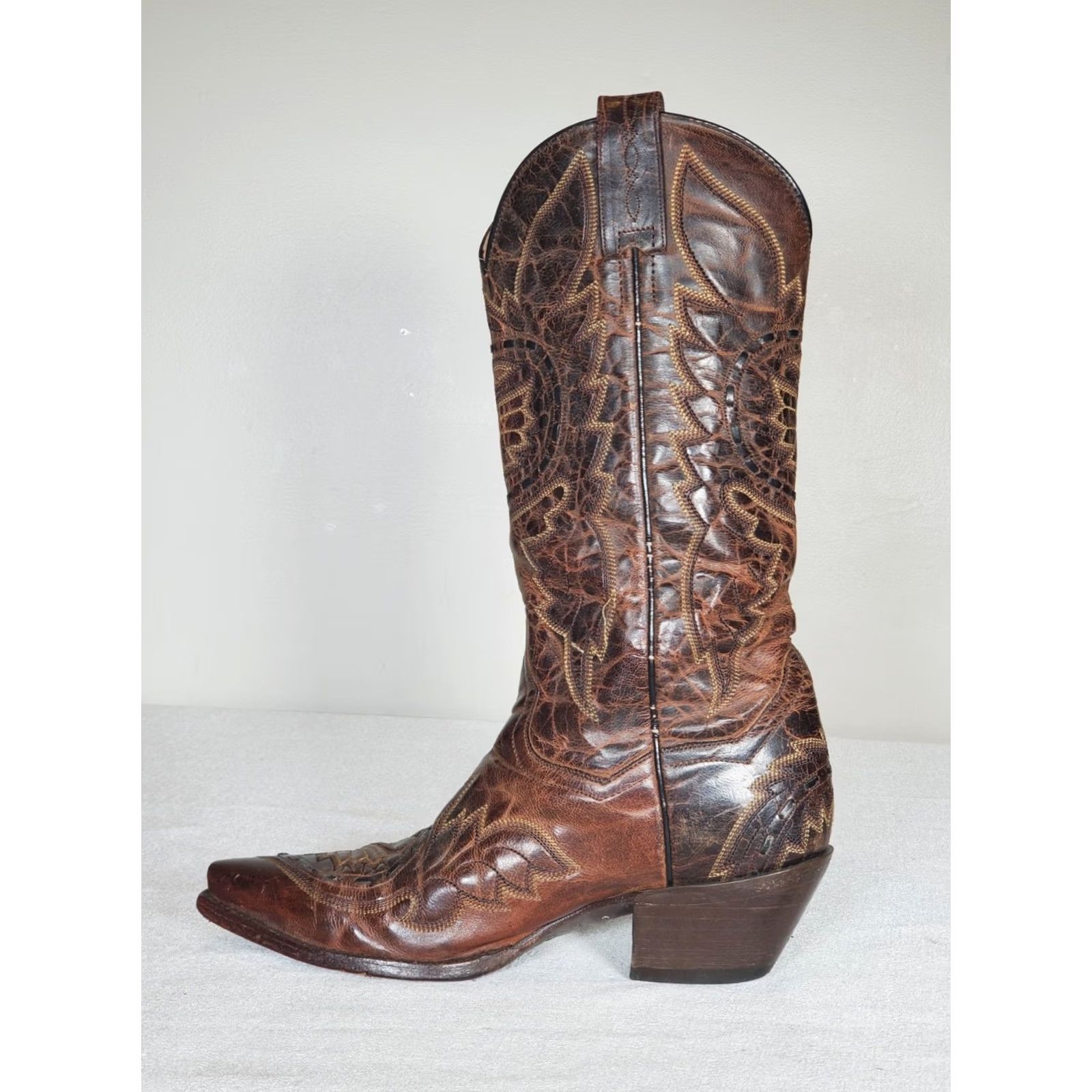 Dan Post Dan Post Sidewinder Boots Women's US 6.5 Brown Mad Cat Leather 3422 Western Size US 7 / IT 37 - 3 Thumbnail