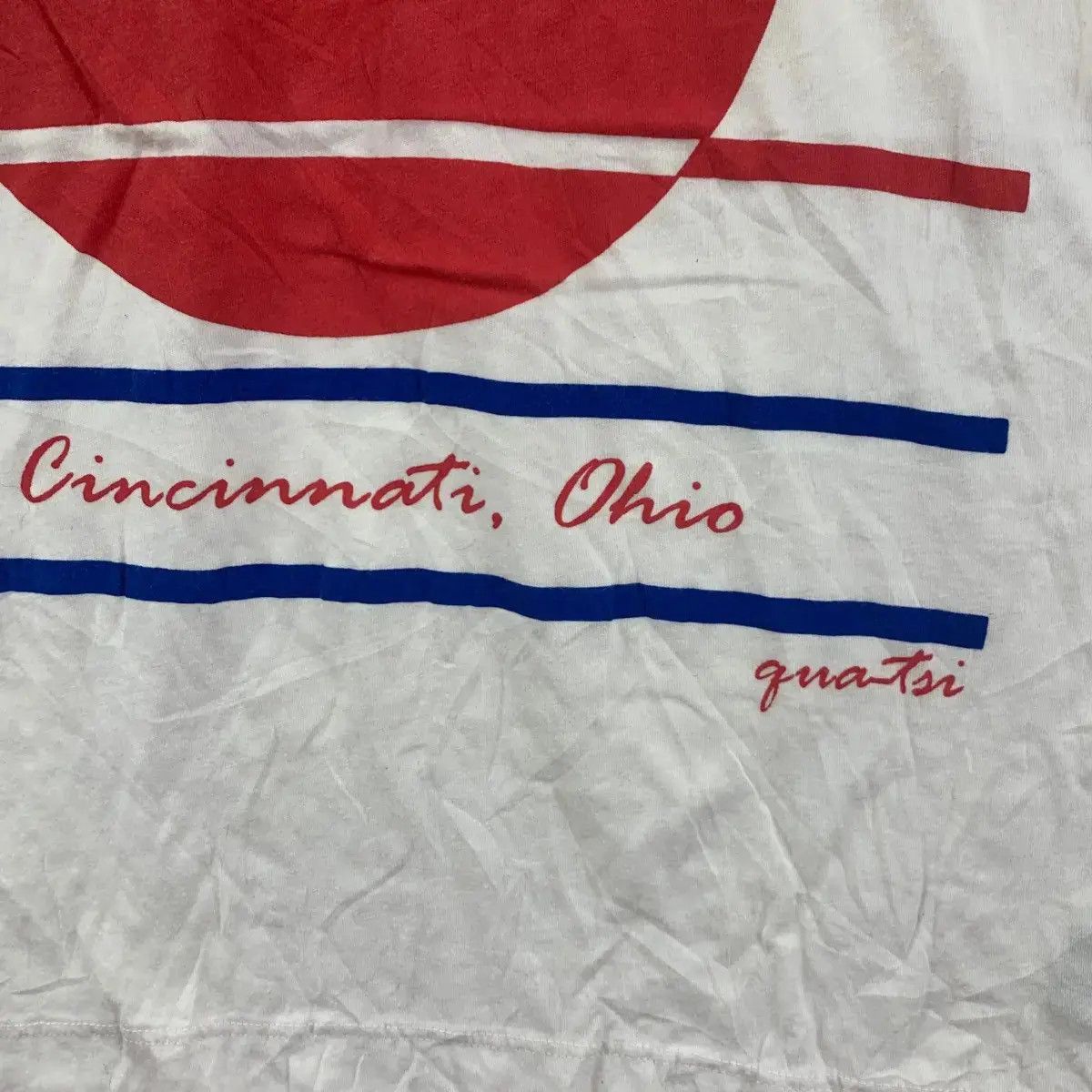 Vintage QUATSI CINCINNATI OHIO Sunrise Pop Art Graphic Tee Shirt Top Size S / US 4 / IT 40 - 4 Thumbnail