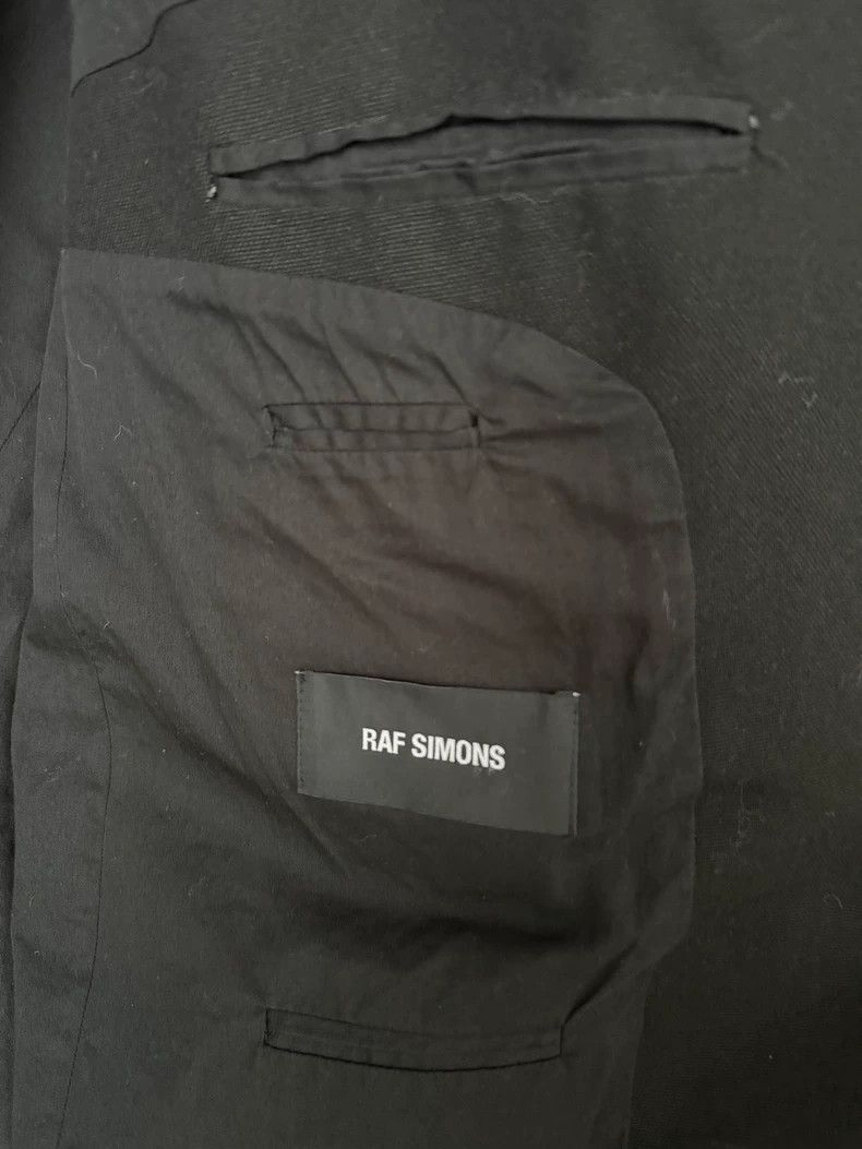 Raf Simons Raf simons Decal chain nameplate blazer pad shoulder suit Size 46S - 3 Thumbnail