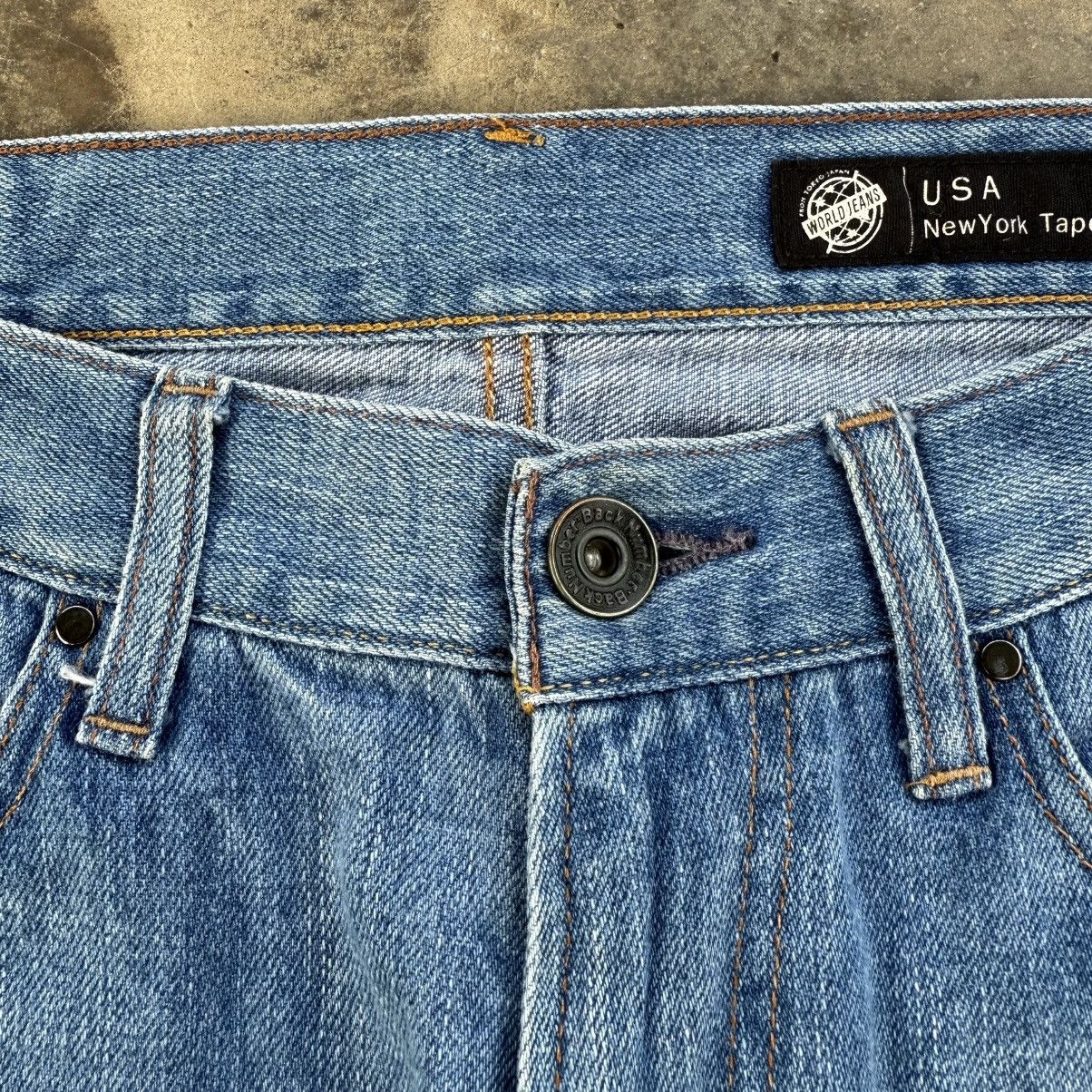 Japanese Brand VINTAGE BACK NUMBER FADED RIPPEP JEAN DENIM PANTS Size US 32 / EU 48 - 5 Thumbnail