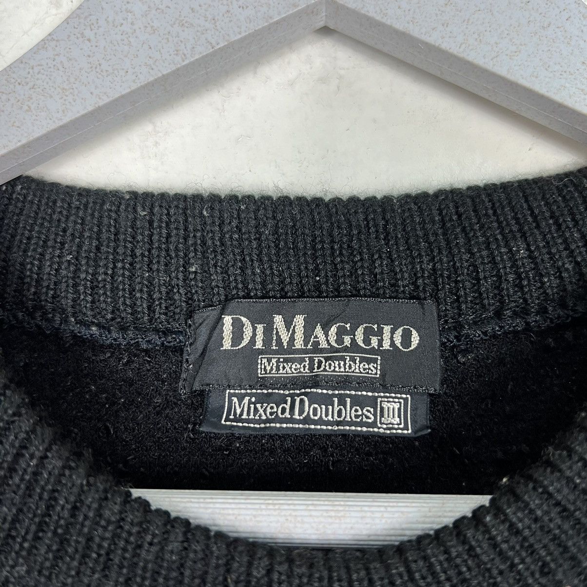 Aran Isles Knitwear × Japanese Brand 🔥 DI MAGGIO MIXED DOUBLE KNIT MOHAIR JUMPER Size US L / EU 52-54 / 3 - 10 Thumbnail