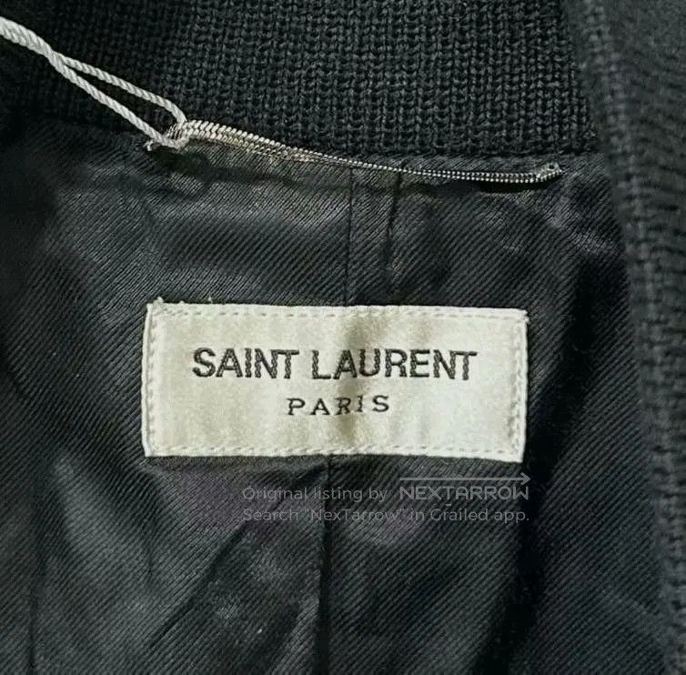 Saint Laurent Paris classic black and white baseball jacket. Size US L / EU 52-54 / 3 - 4 Thumbnail