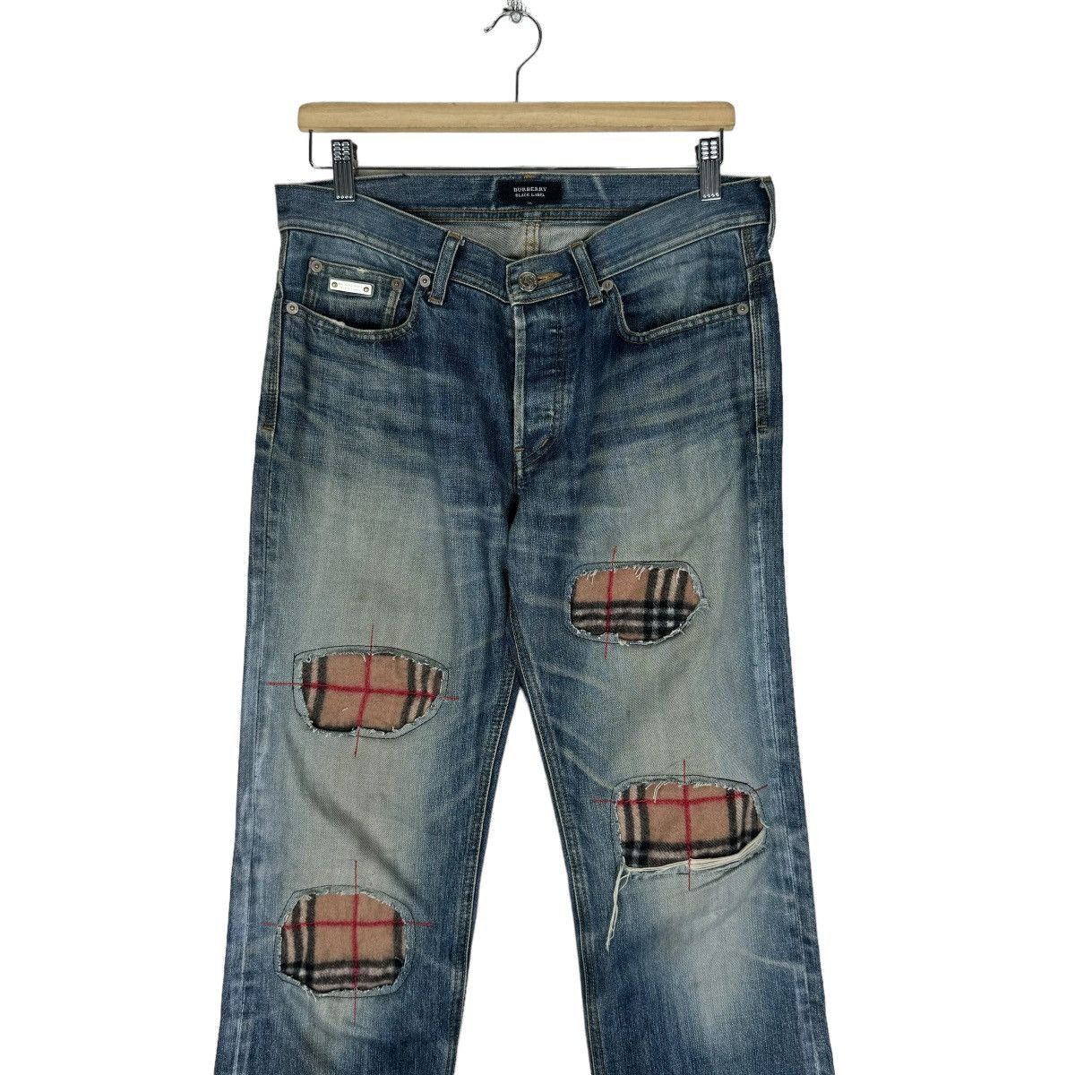 Burberry 🌟BURBERRY BLACK LABEL PATCHWORK DENIM JEANS Size US 34 / EU 50 - 2 Thumbnail