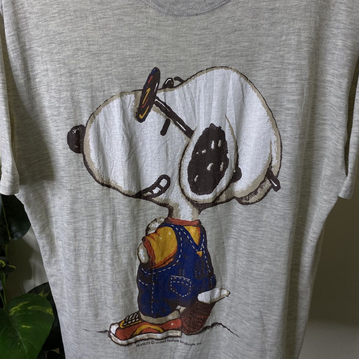 Peanuts Vintage 1990s Peanuts Snoopy Big Graphic Cartoon Tee Size US L / EU 52-54 / 3 - 2 Thumbnail