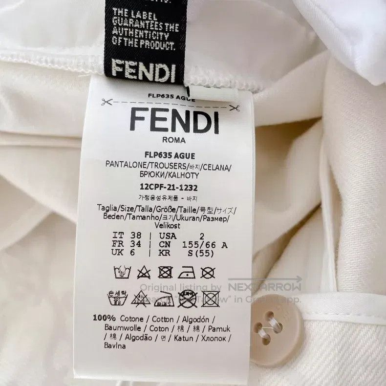 Fendi Fendi White Printed Shorts Size 42" / US 20 - 7 Thumbnail