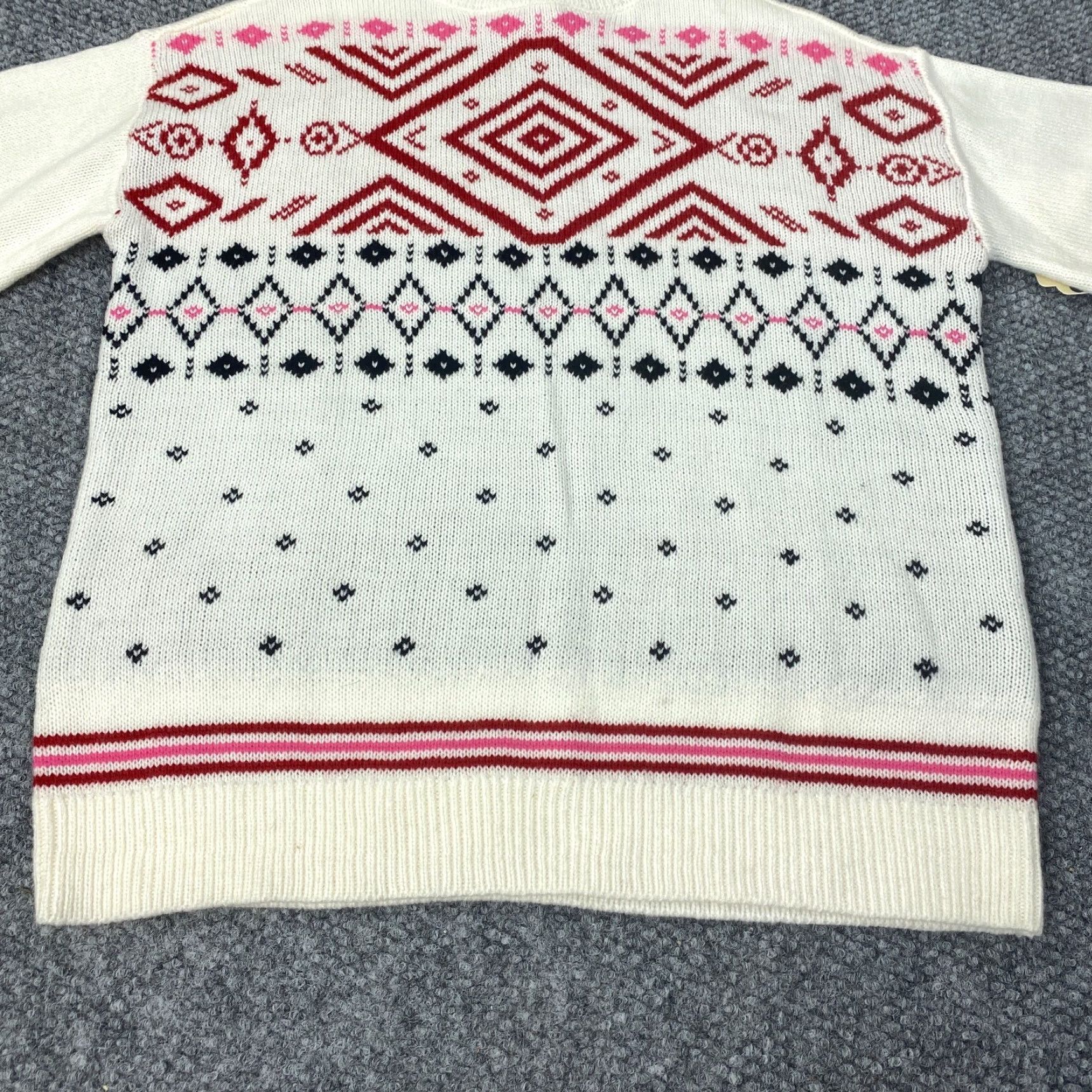 Vintage St Johns Bay Womens Sweater XS Ivory Snowflake Christmas Holiday Balloon Sleeve Pullover Size XS / US 0-2 / IT 36-38 - 4 Thumbnail