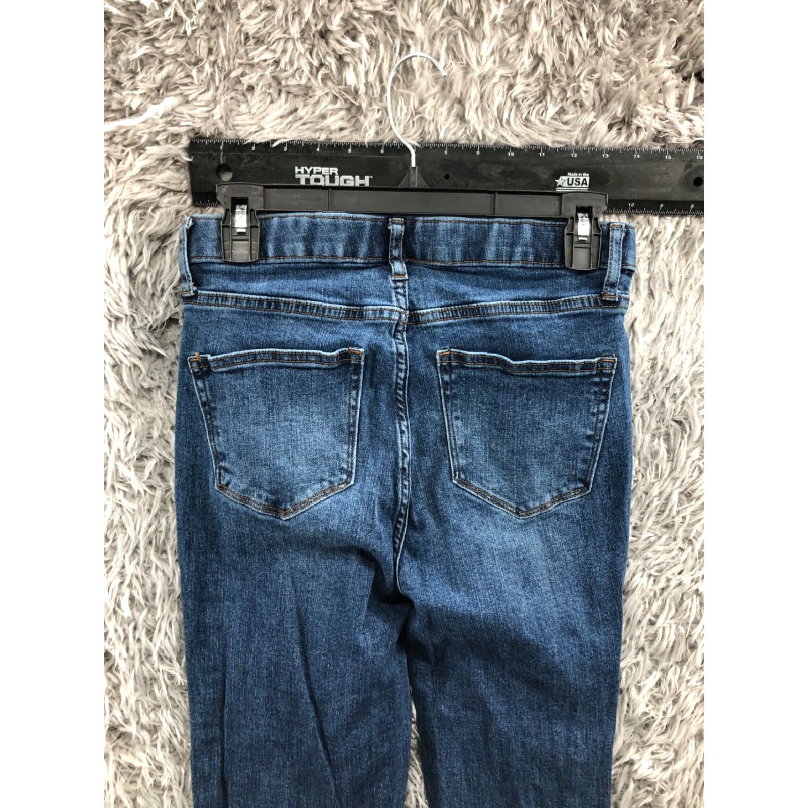 Vintage NY&Co High Rise Barely Boot Jeans Size 6 Womens Medium Wash Blue NY&Co Jeans Bootcut 5-Pocket Denim Cotton Regular Womens Size 28" / US 6 / IT 42 - 6 Thumbnail