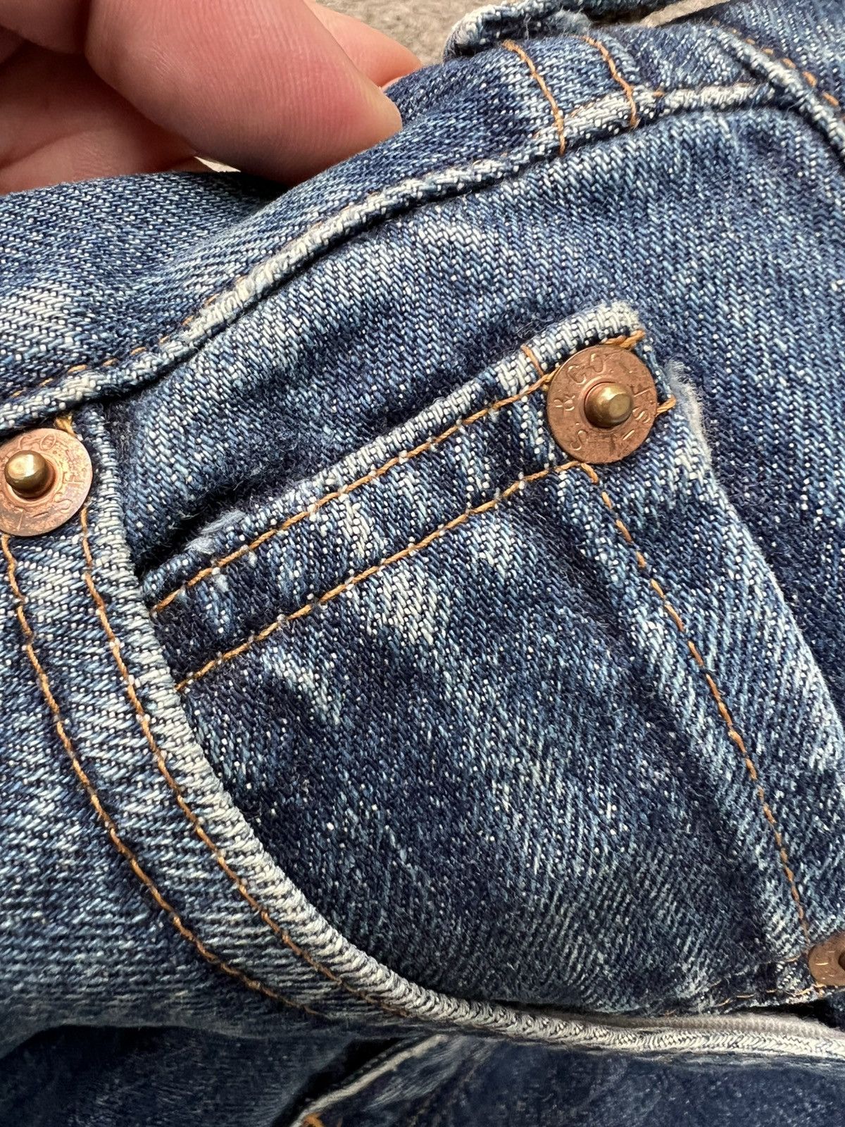 Levi's Vintage 90’s Levis 504Z Big E Selvedge Distressed Jean Size US 28 / EU 44 - 16 Thumbnail