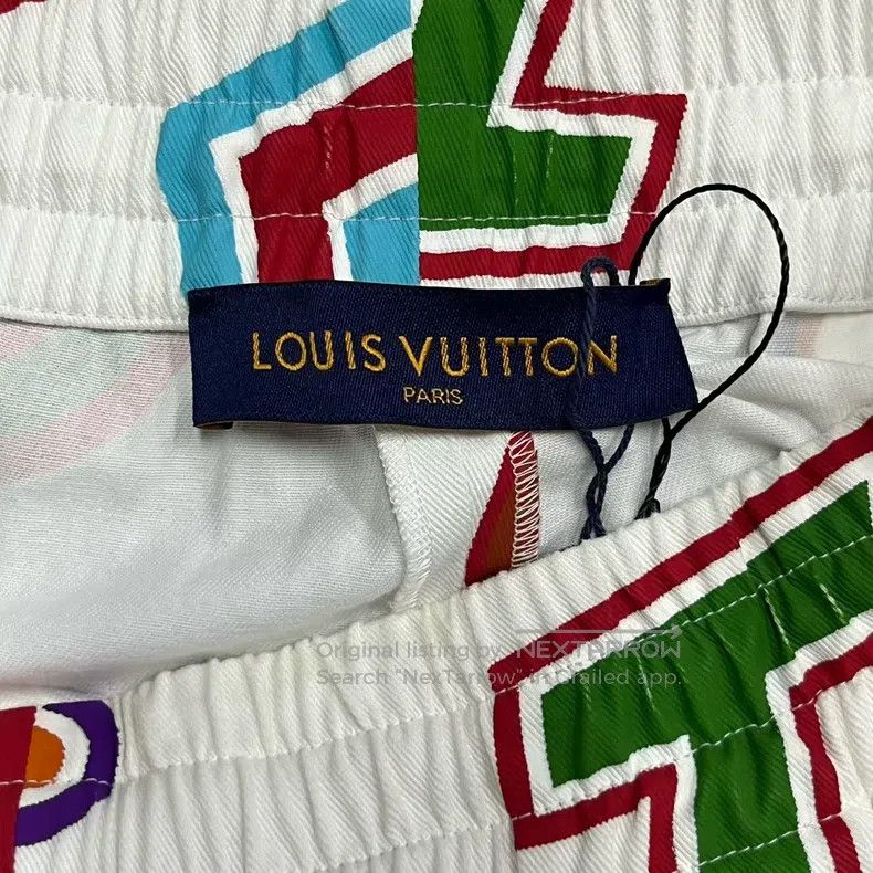 Louis Vuitton Louis Vuitton size m White Letter Logo Full Print Elastic B Size US 28 / EU 44 - 2 Thumbnail