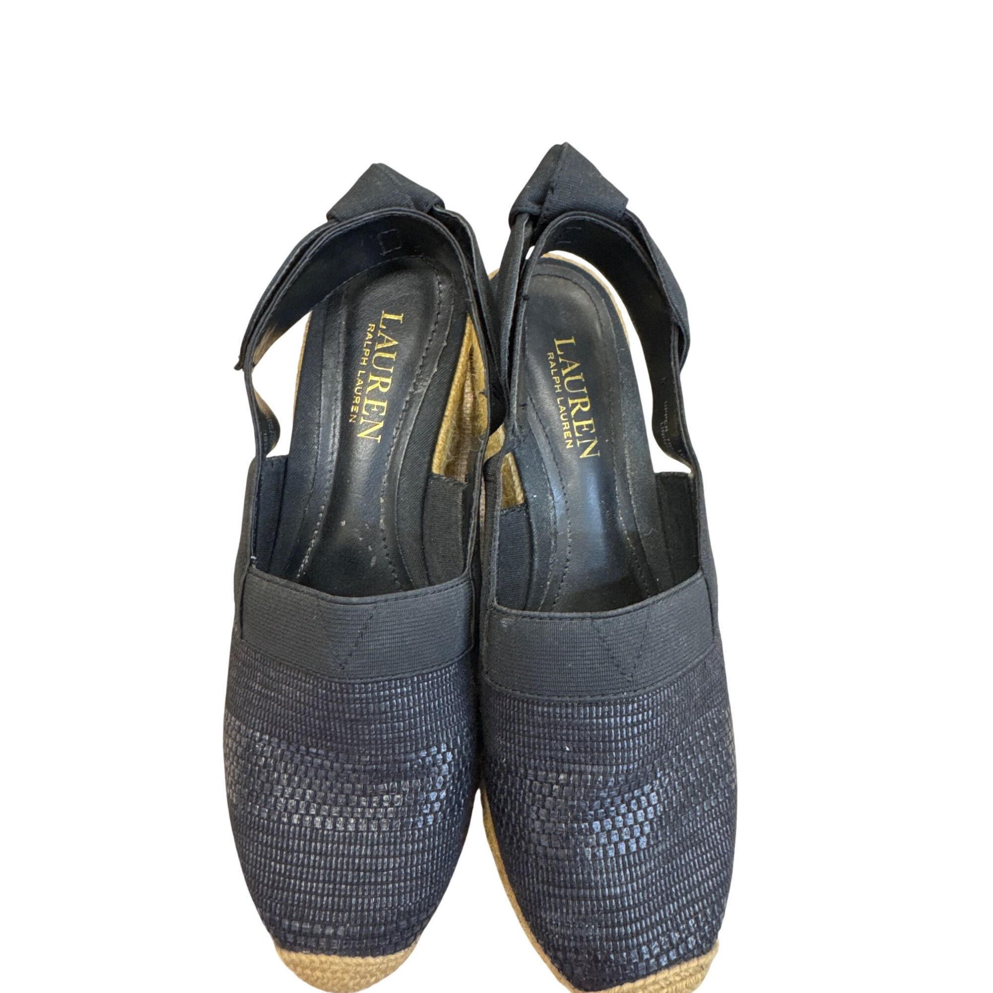 Lauren Ralph Lauren Lauren Ralph Lauren Womens Black Espadrille Wedge Sandals Sh Size US 7 / IT 37 - 9 Thumbnail