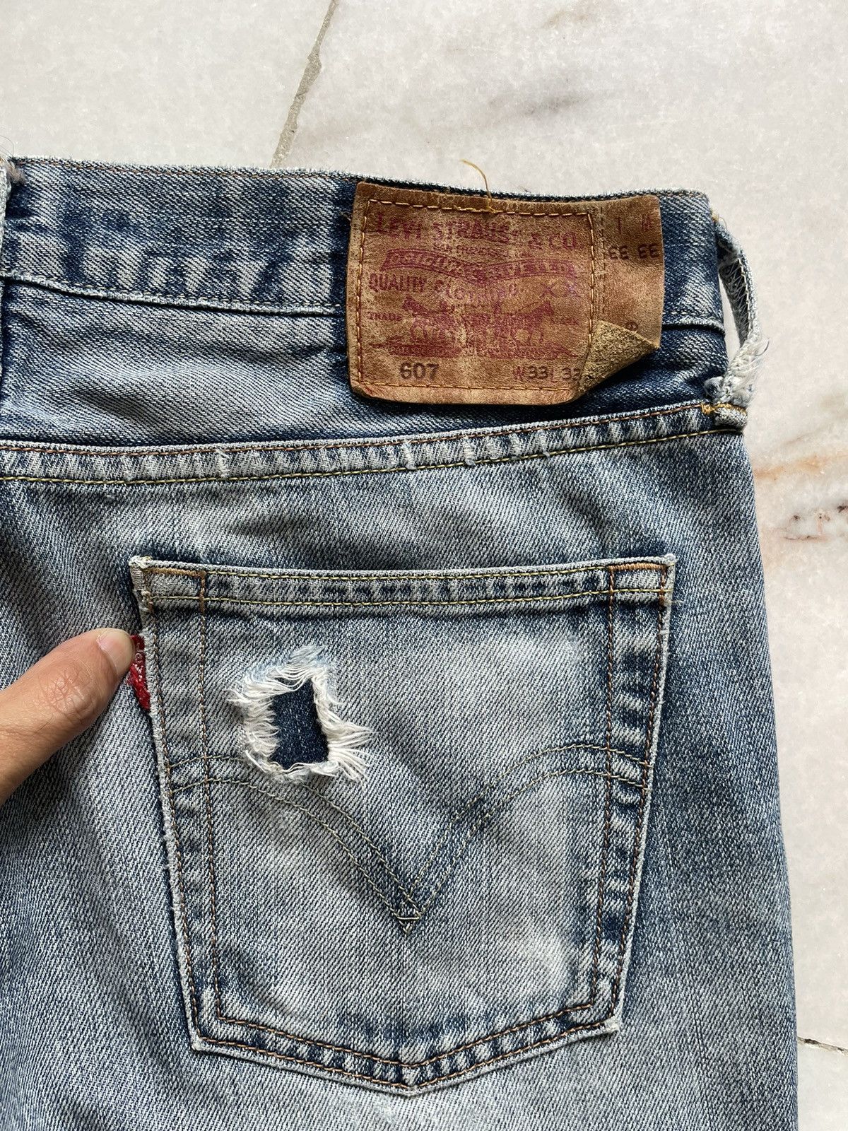 Levi's Rare Vintage Levis 607 Pencil Fit Flared Gothic Jeans Size US 32 / EU 48 - 6 Thumbnail
