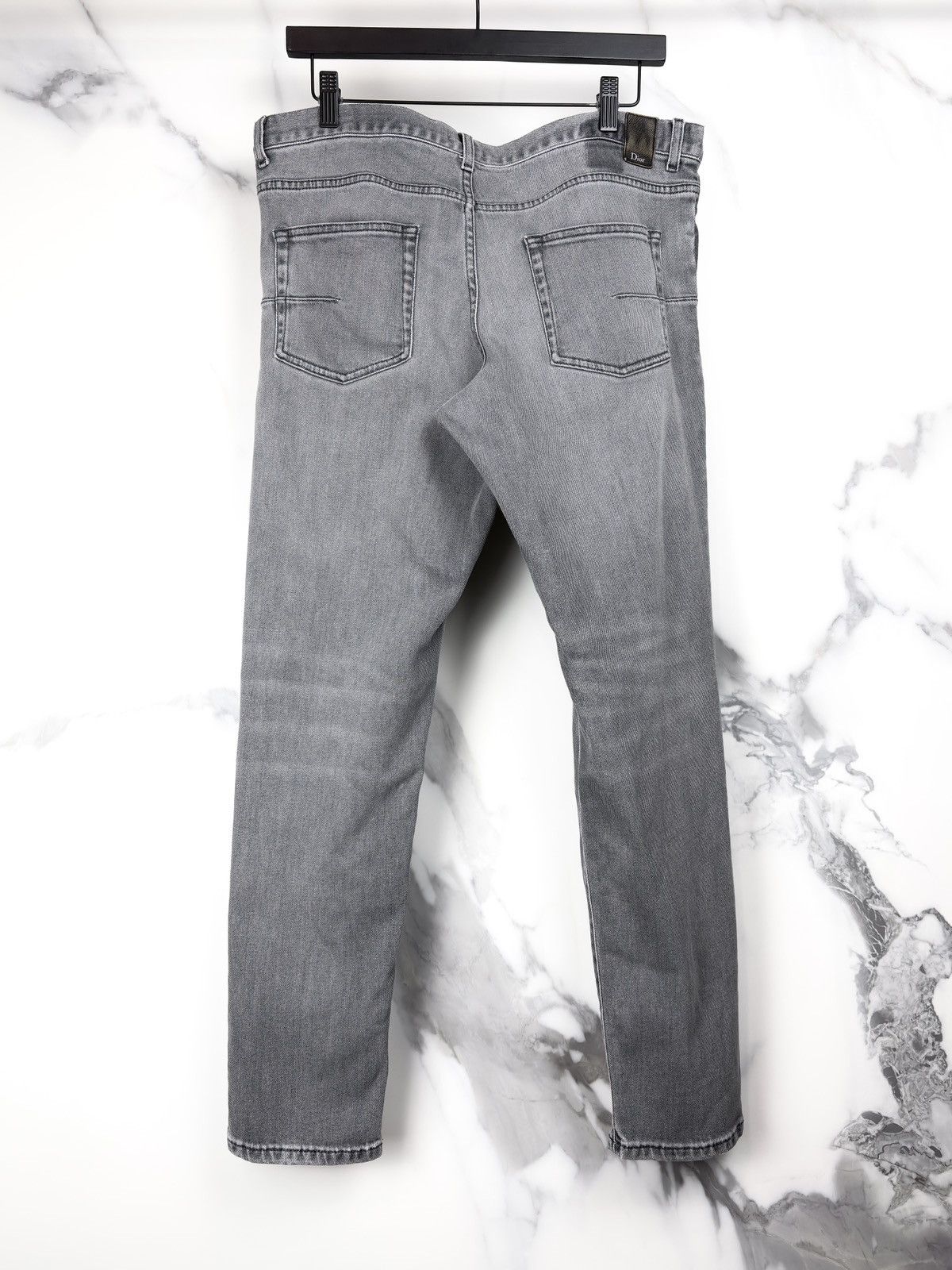 Dior Dior Homme Faded Gray Side Stripe Denim Jeans Whiskered Size US 33 - 2 Thumbnail