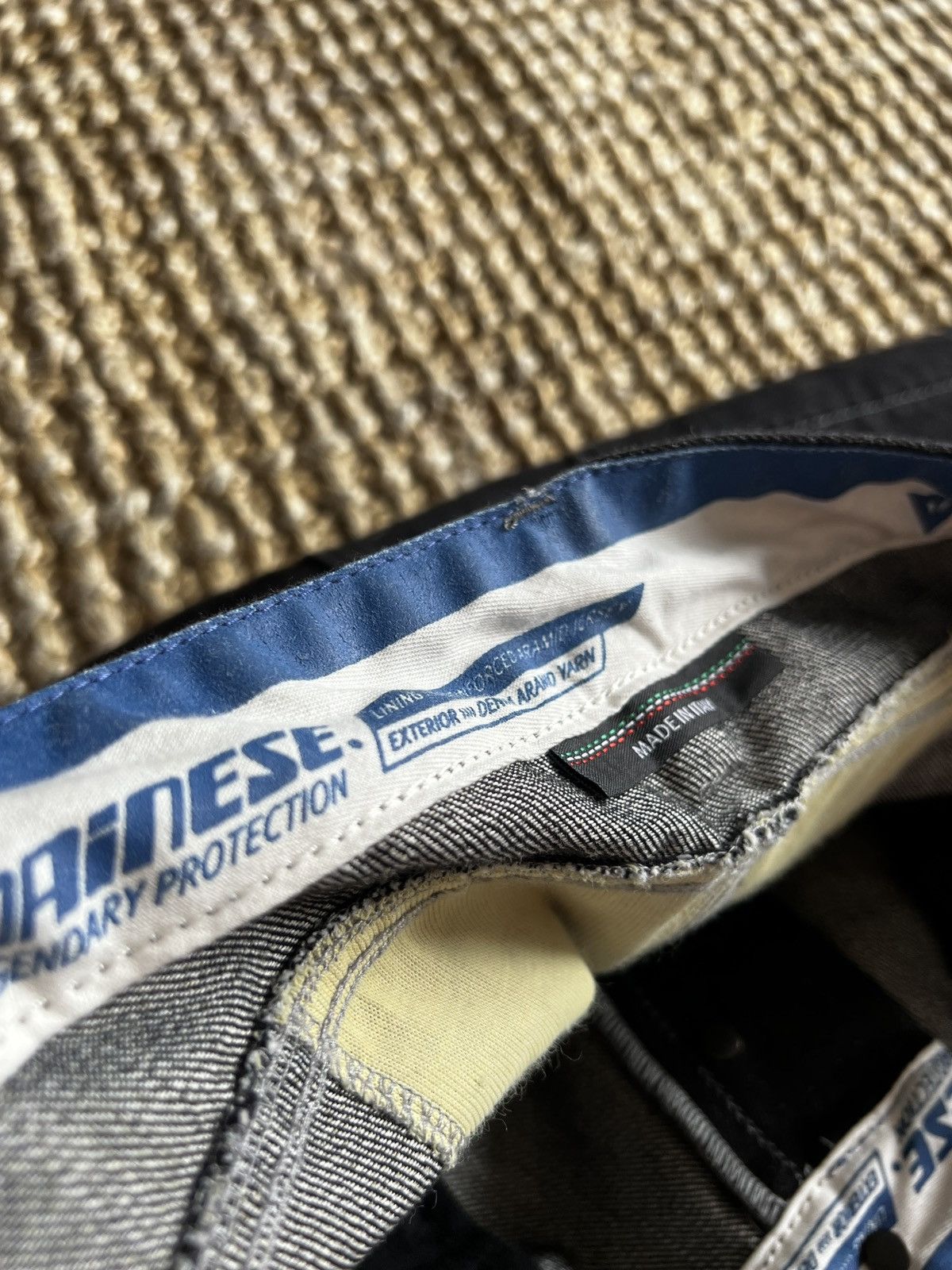 Dainese × Vintage Dainese Black Denim Motorcycle Jeans Pants Vintage Size US 33 - 10 Thumbnail