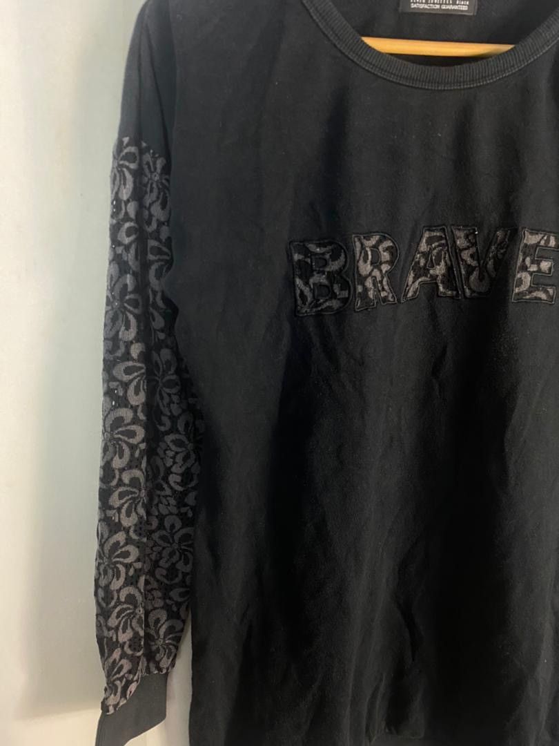 Japanese Brand Brave spellout long sleeve tshirt by backs Size M / US 6-8 / IT 42-44 - 2 Thumbnail