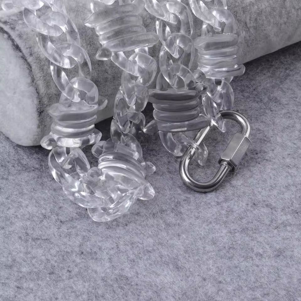 Other Rock Punk Transparent Acrylic Thorns Chain Necklace Size ONE SIZE - 4 Thumbnail