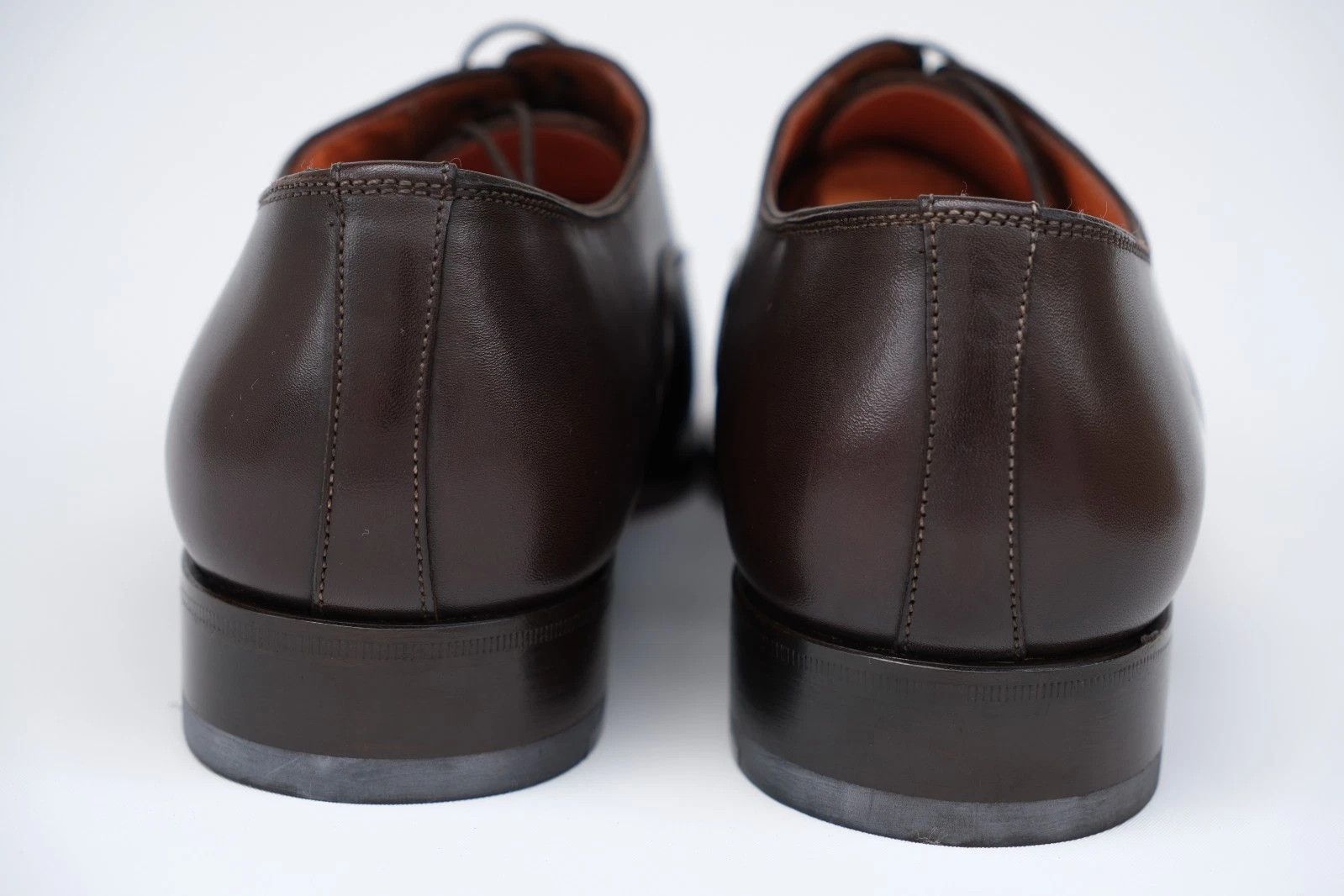 Santoni NEW Santoni Brown Leather Oxford Shoes in Brown Size US 11 / EU 44 - 4 Thumbnail