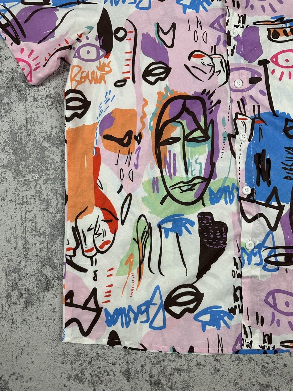 Japanese Brand Abstract Graffiti Art Shirt Vibrant Expressionism Aesthetic Size US M / EU 48-50 / 2 - 5 Thumbnail