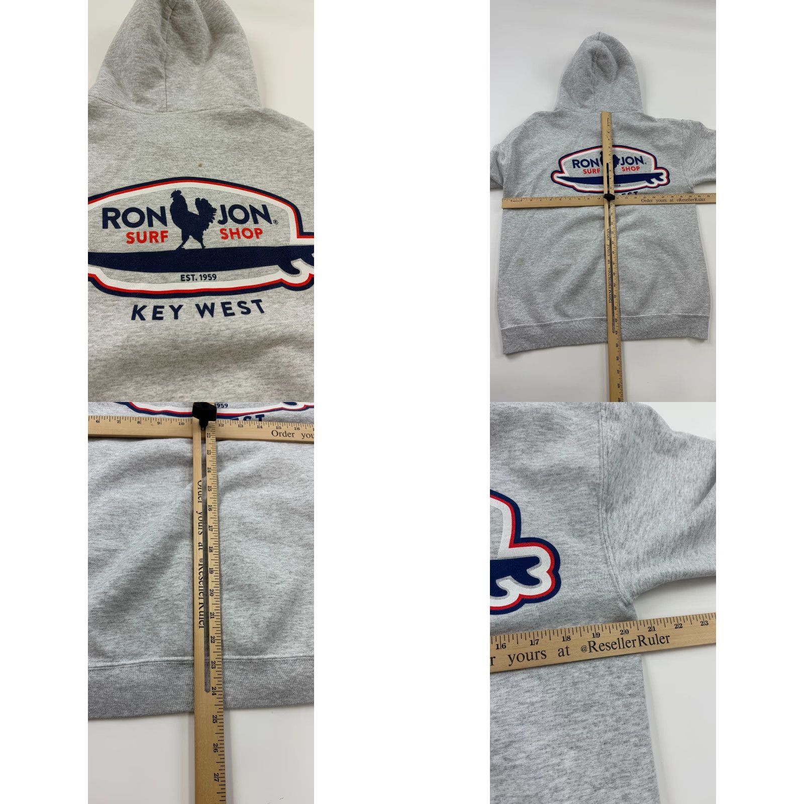 Ron Jon Surf Shop Ron Jon Surf Shop Hoodie Mens Medium Gray Long Sleeve Pullover Outdoor Size US M / EU 48-50 / 2 - 8 Thumbnail