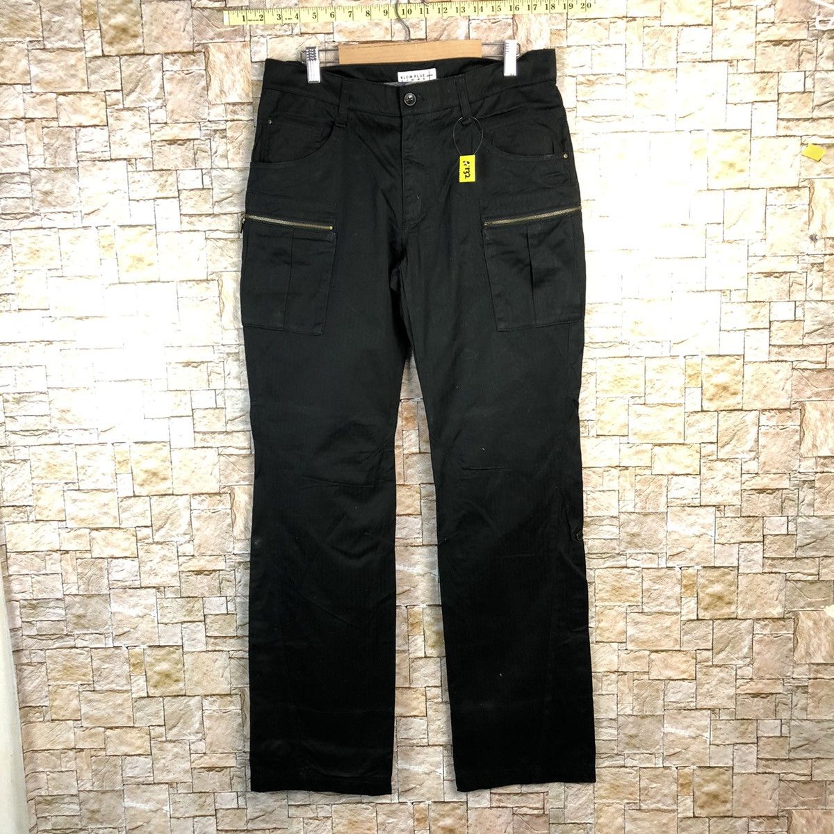 Japanese Brand Klein Plus Black Cargo Multipocket Pants #A732 Size US 31 - 1 Thumbnail