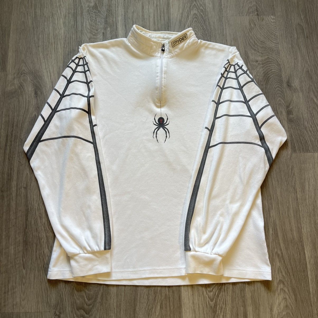 Spyder VTG 2000s Spyder SpiderWeb Long Sleeve Quarter Zip Sweater Size US L / EU 52-54 / 3 - 1 Thumbnail