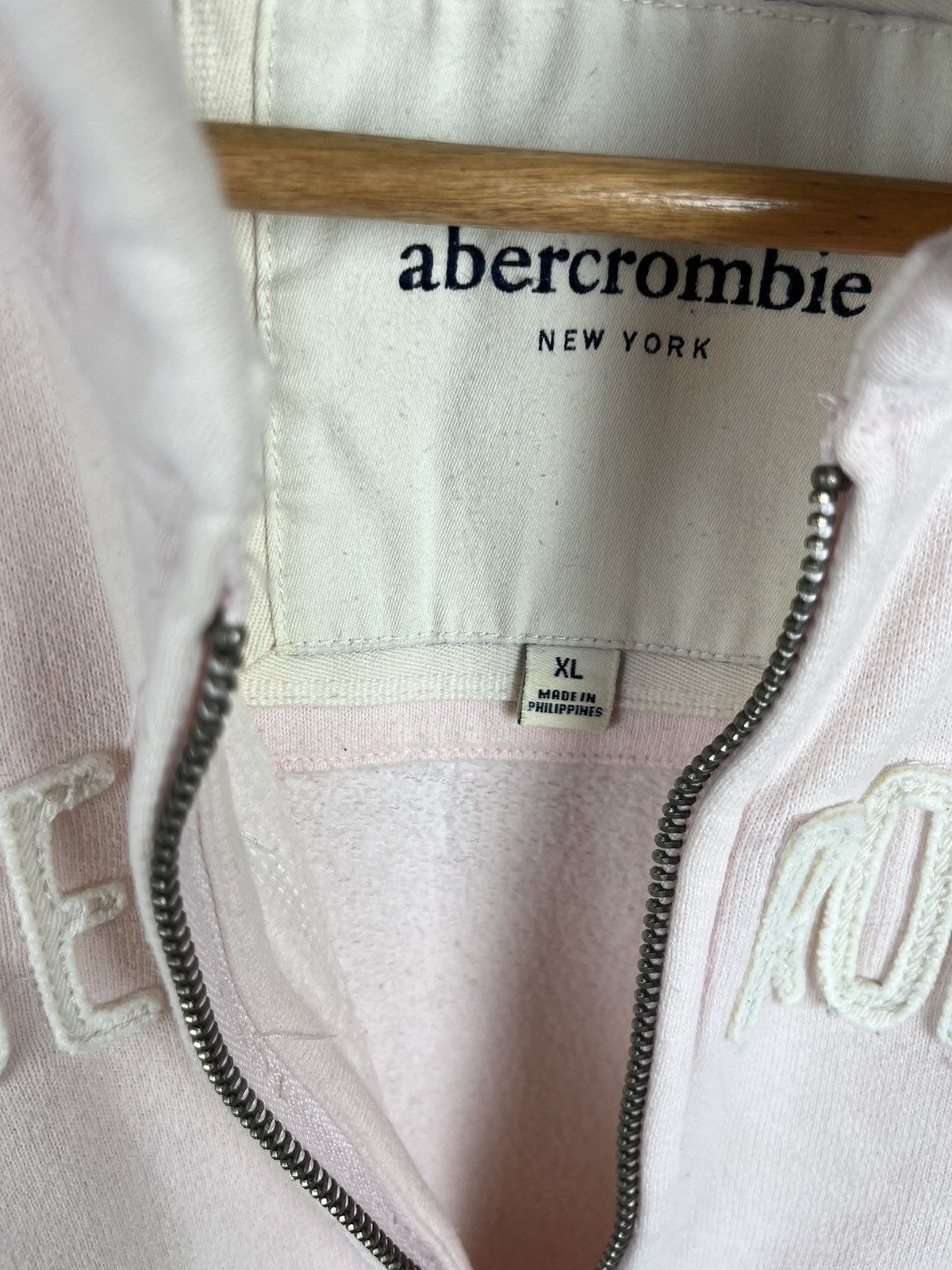 Abercrombie & Fitch Abercrombie & Fitch Y2K Muscle Women's Zip Up Hoodie White Size XL / US 12-14 / IT 48-50 - 7 Thumbnail