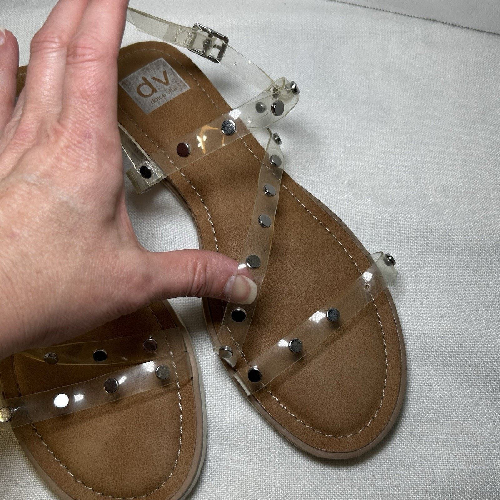 Dolce Vita Dolce Vita DV Sandals sz 9 Clear Straps Buckle Comfy Casual Size US 9 / IT 39 - 2 Thumbnail