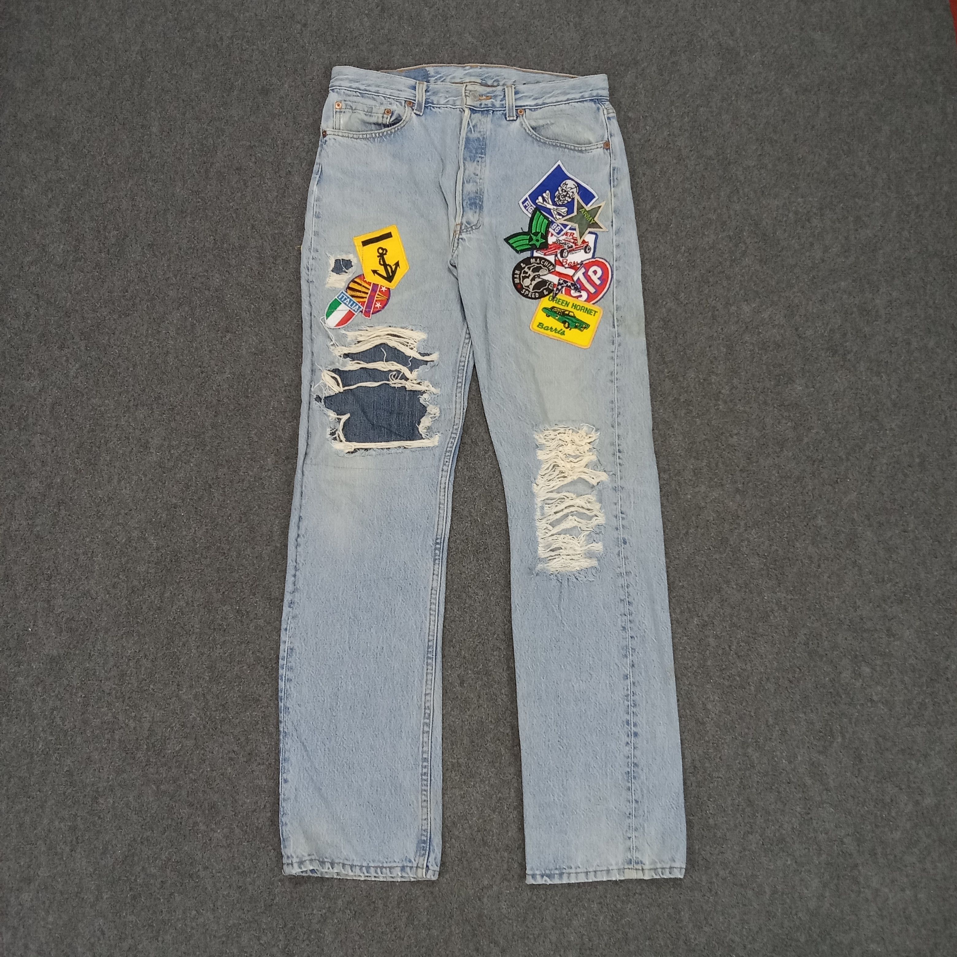 Levi's American Style Custom Patchwork Denim Jeans