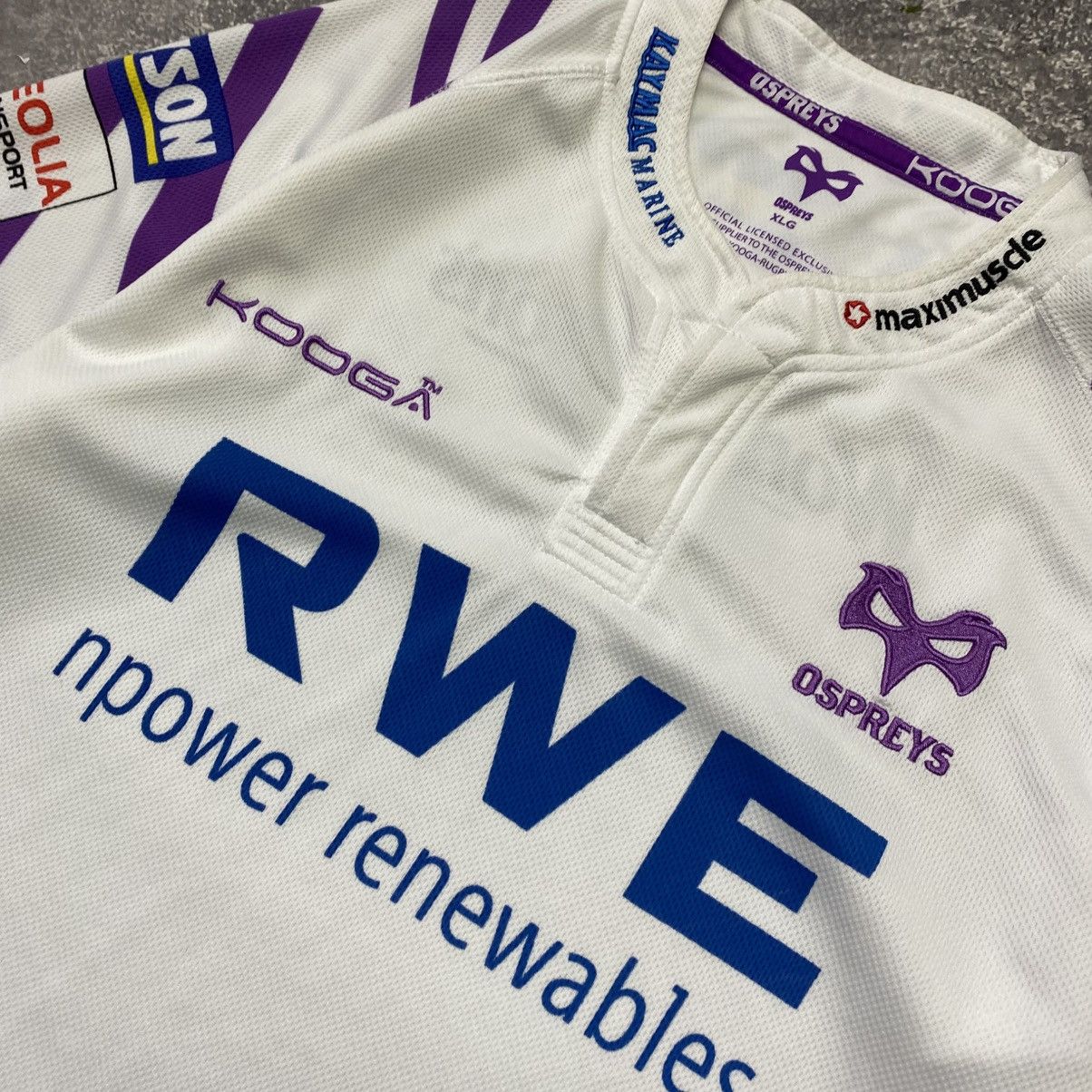 Rugby Ralph Lauren Vintage 90’s Kooga Ospreys Many sponsors rugby jersey Size US XL / EU 56 / 4 - 3 Thumbnail