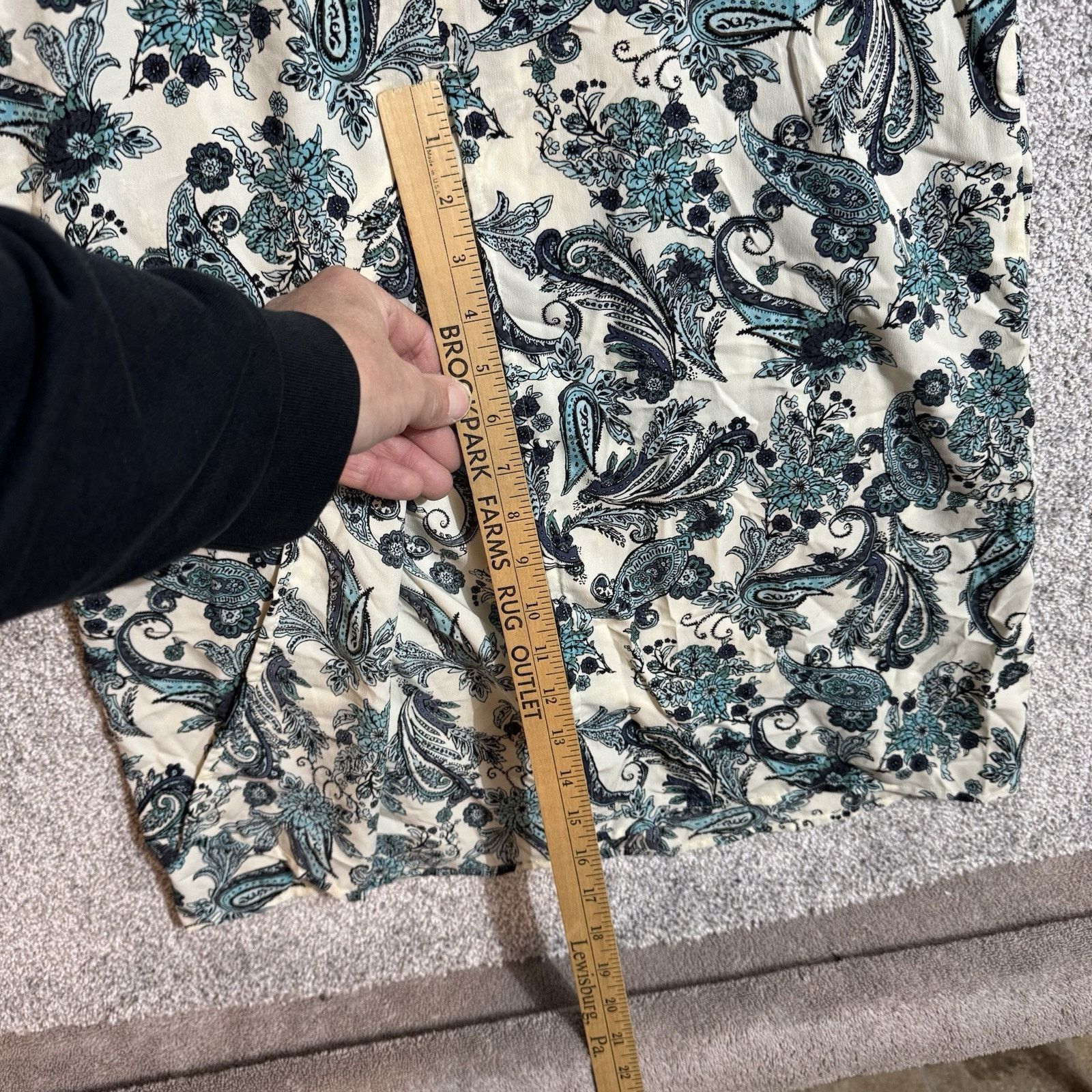 Loft Boho Dress 6P Flowy Paisley Peasant Maxi Ethereal Hippie Size M / US 6-8 / IT 42-44 - 7 Thumbnail